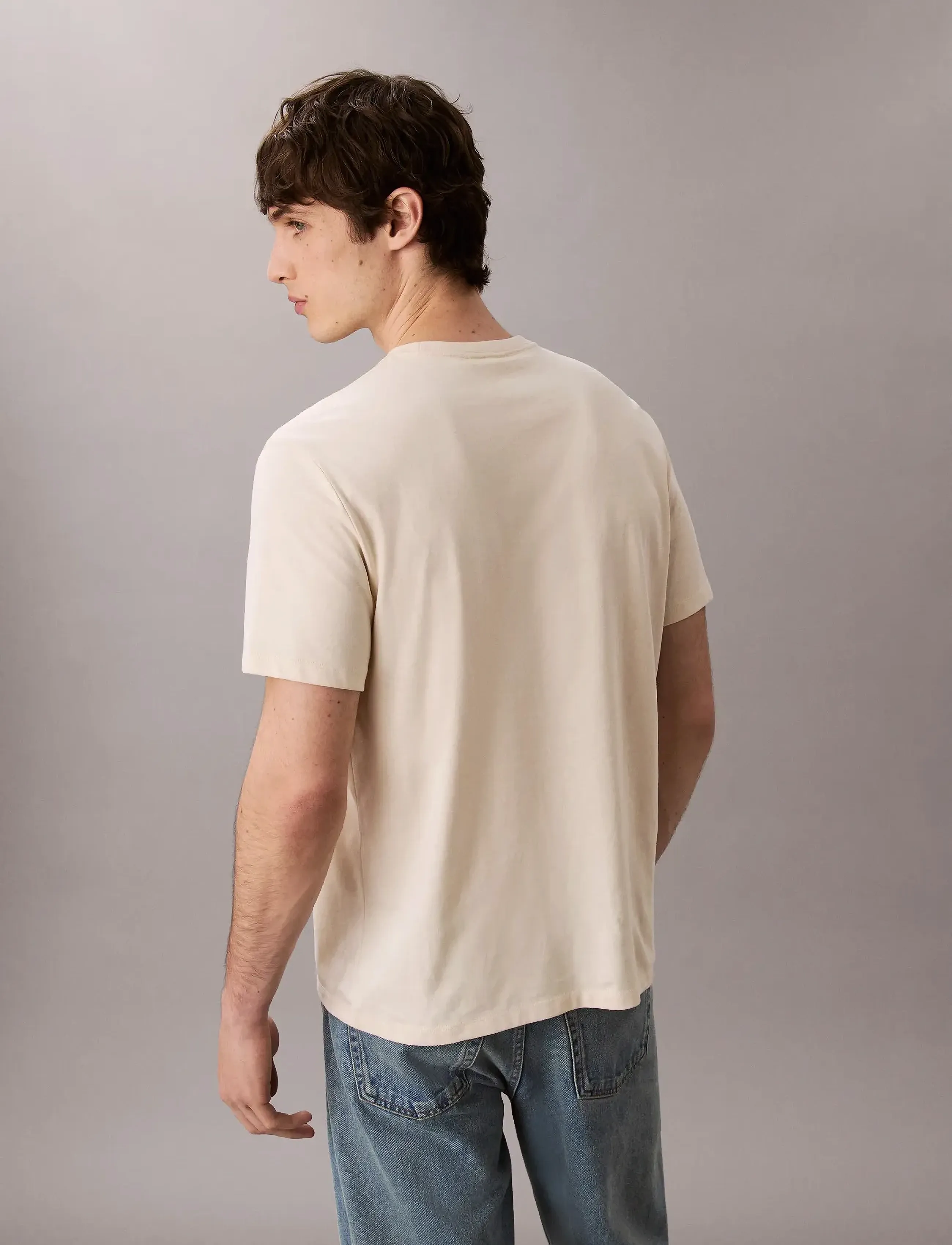 Calvin Klein Jeans - SS Hero Monologo Tee 20s - kortærmede t-shirts - chalk - 5