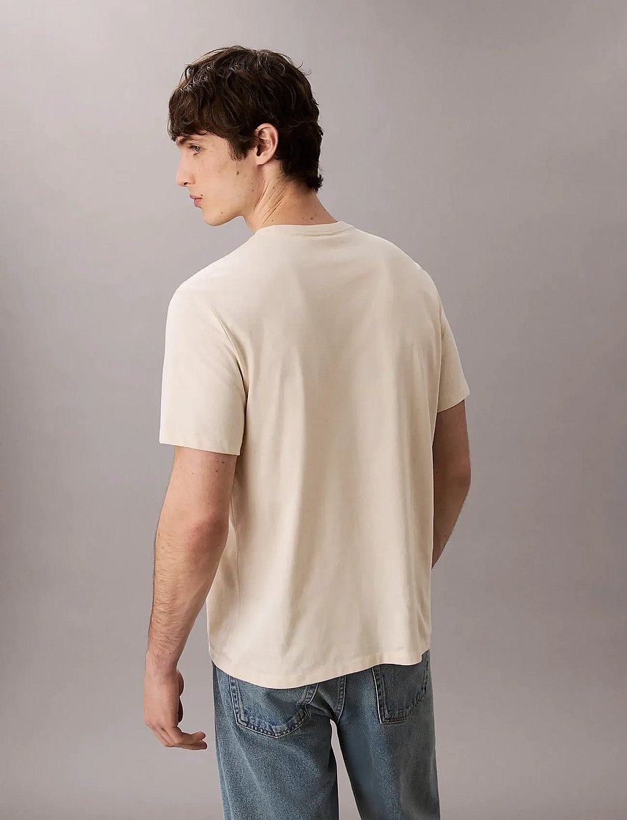 Calvin Klein Jeans - SS Hero Monologo Tee 20s - stutterma bolir - chalk - 5