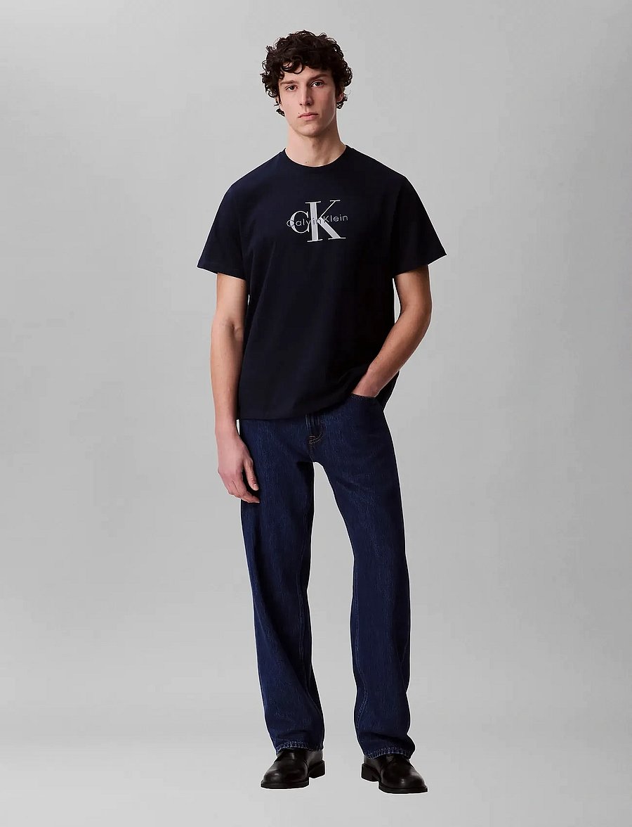 Calvin Klein Jeans - SS Hero Monologo Tee 20s - short-sleeved t-shirts - dark sapphire - 2