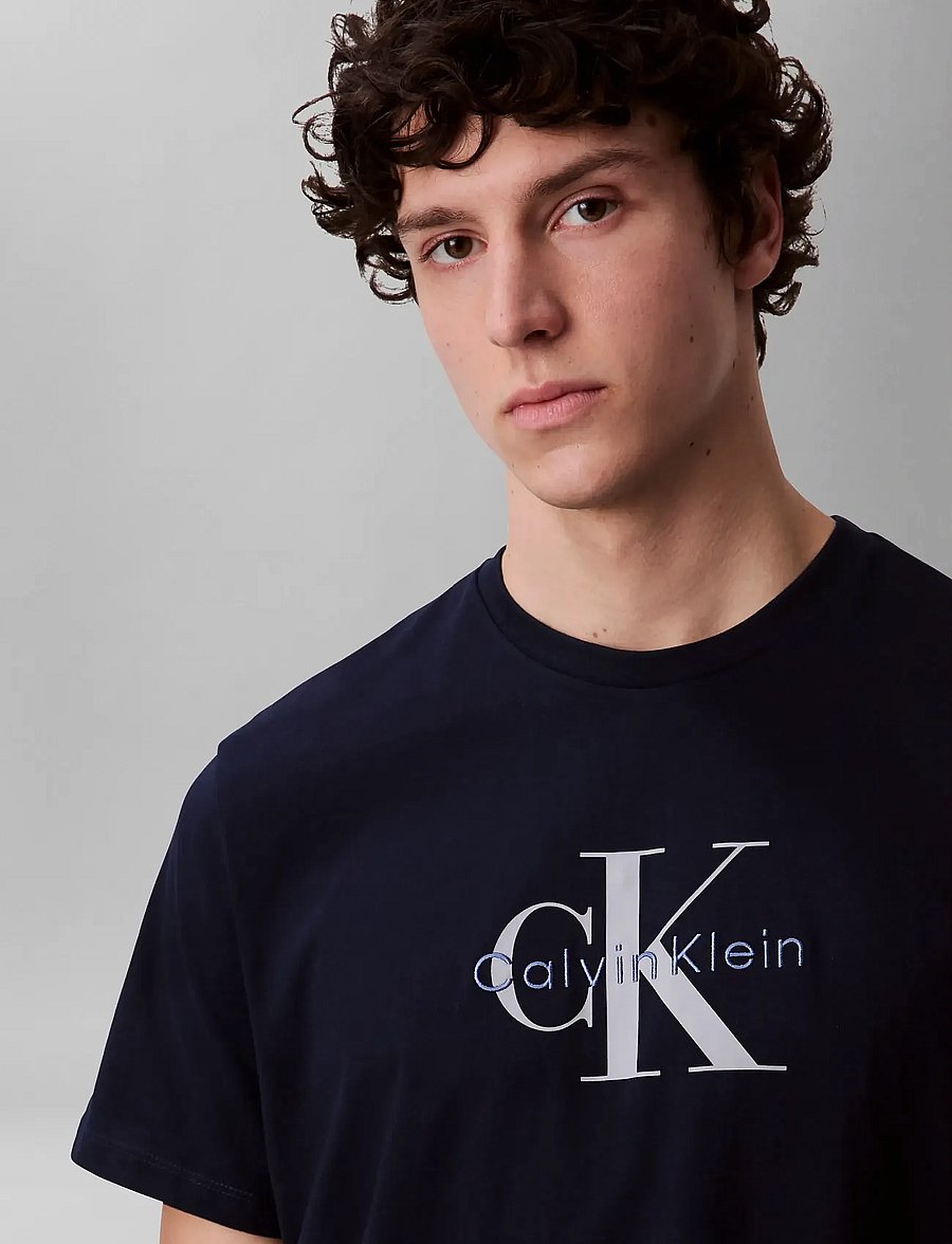 Calvin Klein Jeans - SS Hero Monologo Tee 20s - short-sleeved t-shirts - dark sapphire - 4