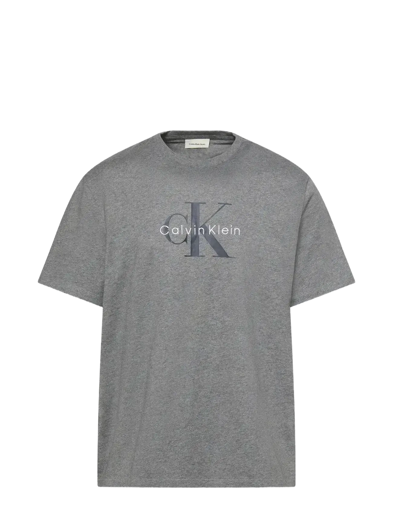 Calvin Klein Jeans - SS Hero Monologo Tee 20s - short-sleeved t-shirts - med grey htr - 1