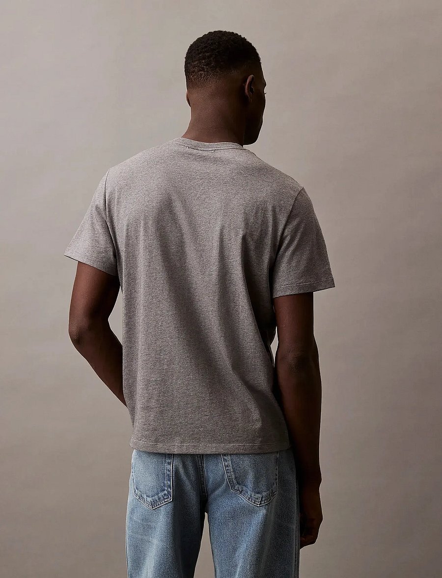 Calvin Klein Jeans - SS Hero Monologo Tee 20s - short-sleeved t-shirts - med grey htr - 4