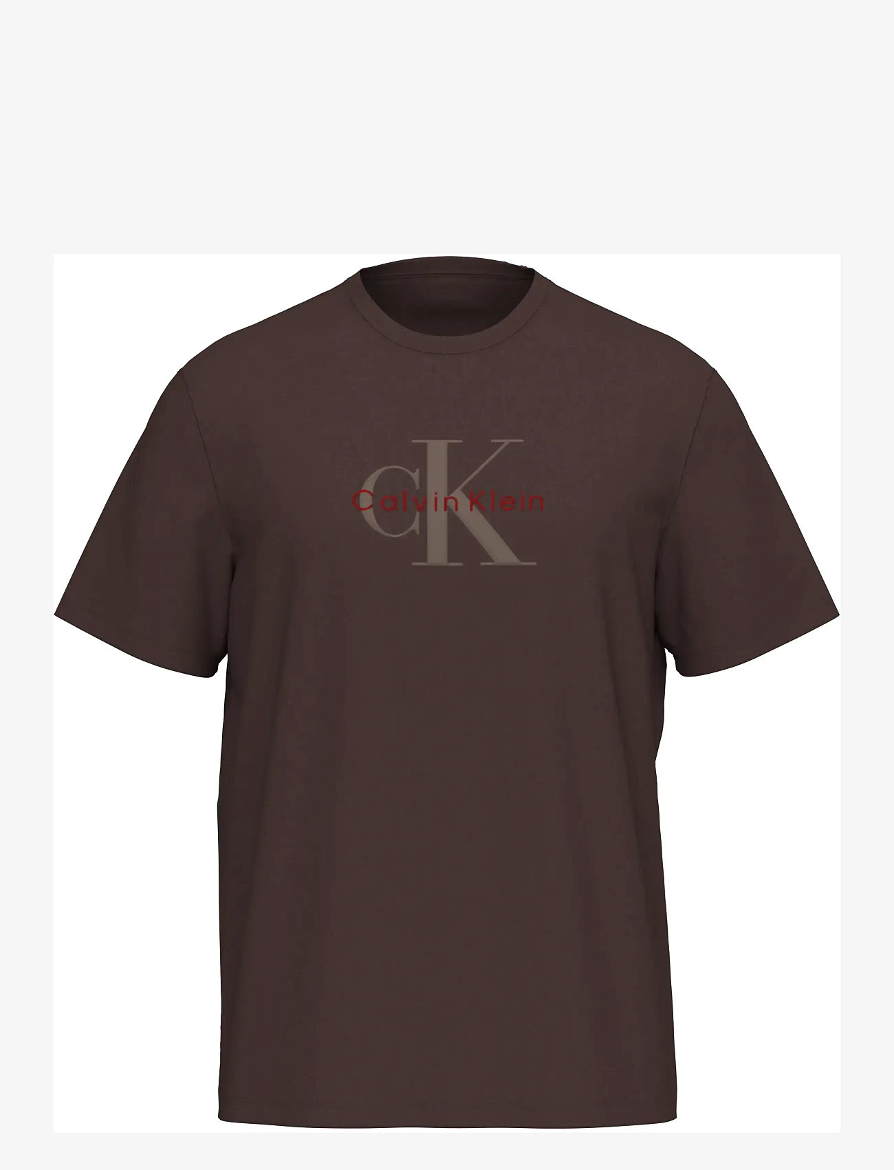 Calvin Klein Jeans - SS Hero Monologo Tee 20s - kortærmede t-shirts - rich brown - 1