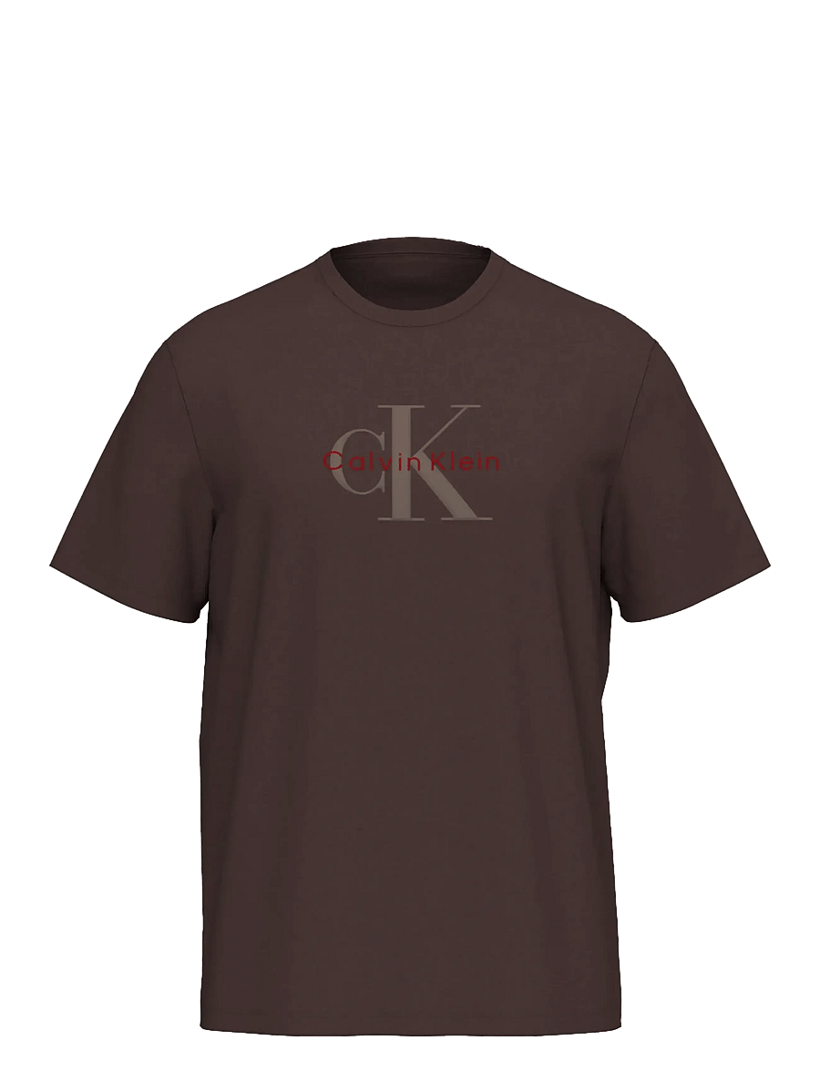 Calvin Klein Jeans - SS Hero Monologo Tee 20s - short-sleeved t-shirts - rich brown - 1