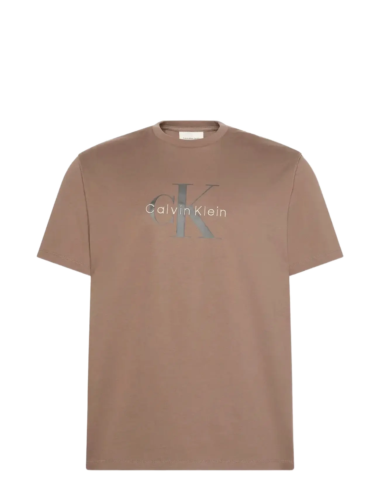 Calvin Klein Jeans SS Hero Monologo Tee 20s - T-shirts - TAUPE TONE / brown