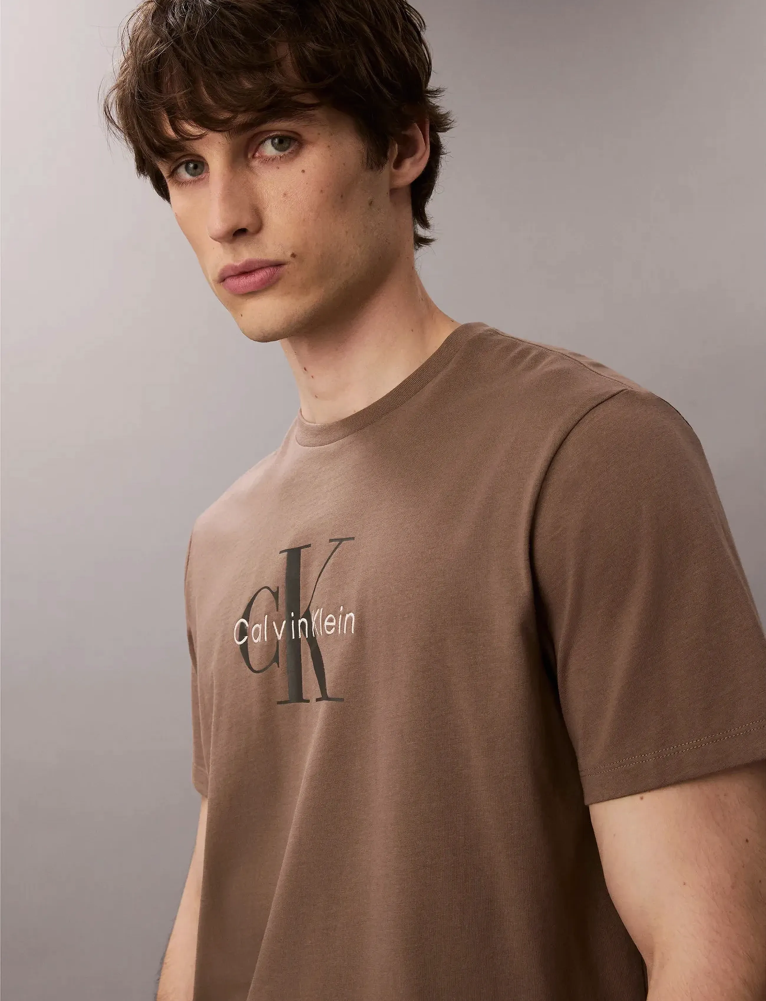 Calvin Klein Jeans - SS Hero Monologo Tee 20s - korte mouwen - taupe tone - 3