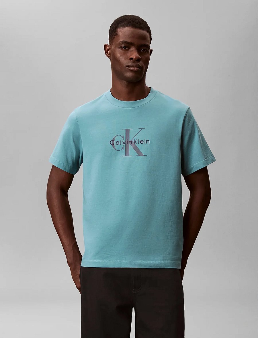 Calvin Klein Jeans - SS Hero Monologo Tee 20s - lühikeste varrukatega t-särgid - tequila blue - 2