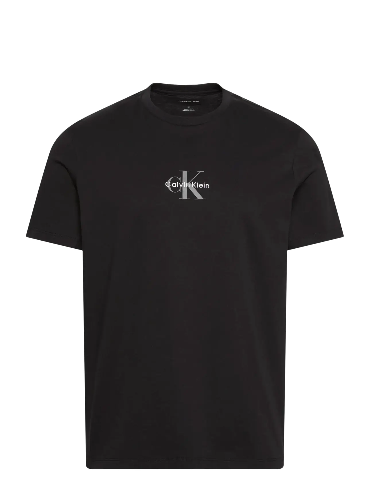 Calvin Klein Jeans SS 30S MICRO MONOLOGO TEE - Calvin Klein Jeans - BLACK / black