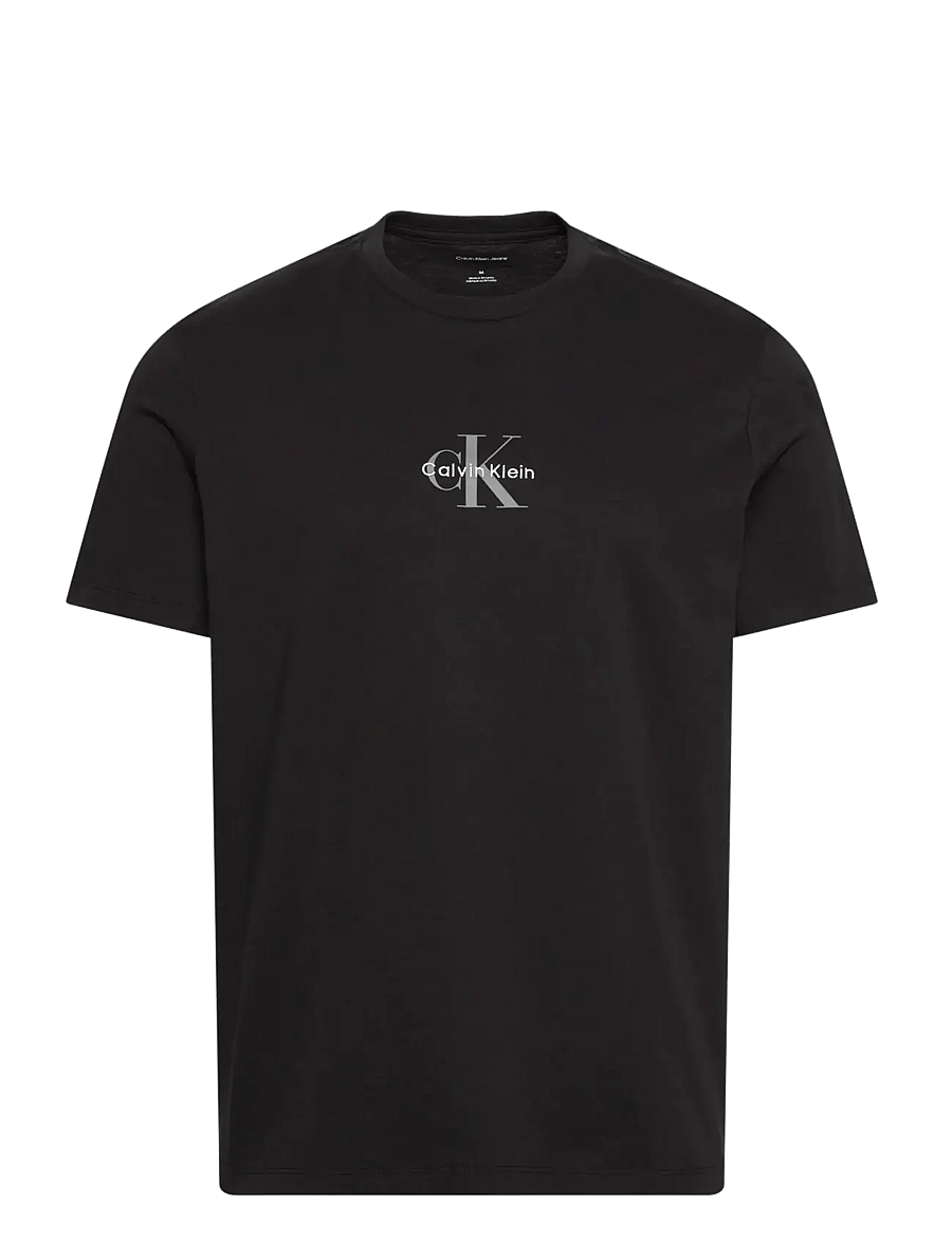 Calvin Klein Jeans - SS 30S MICRO MONOLOGO GRAPHIC TE - kortærmede t-shirts - black - 1