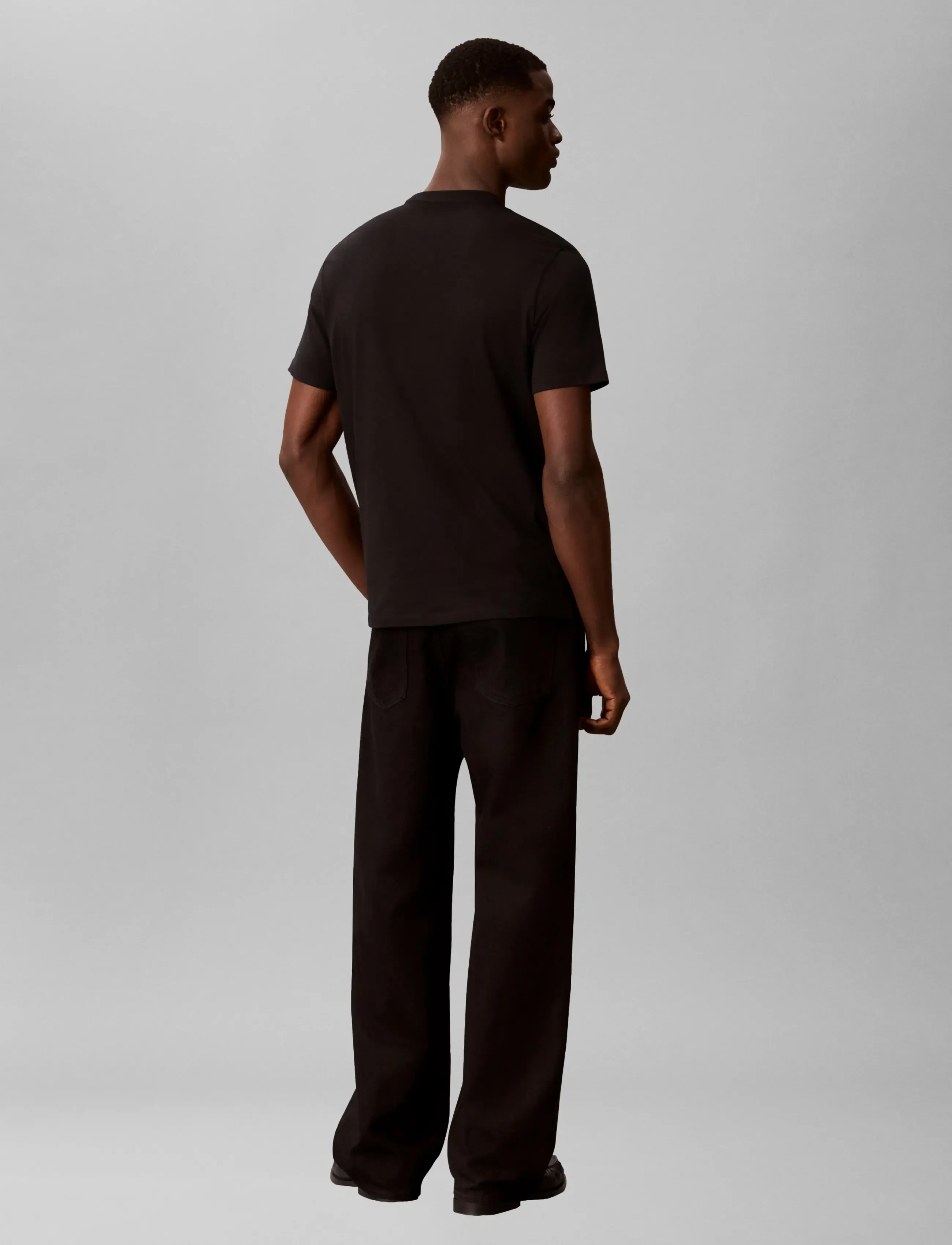 Calvin Klein Jeans - SS 30S MICRO MONOLOGO TEE - short-sleeved t-shirts - black - 2