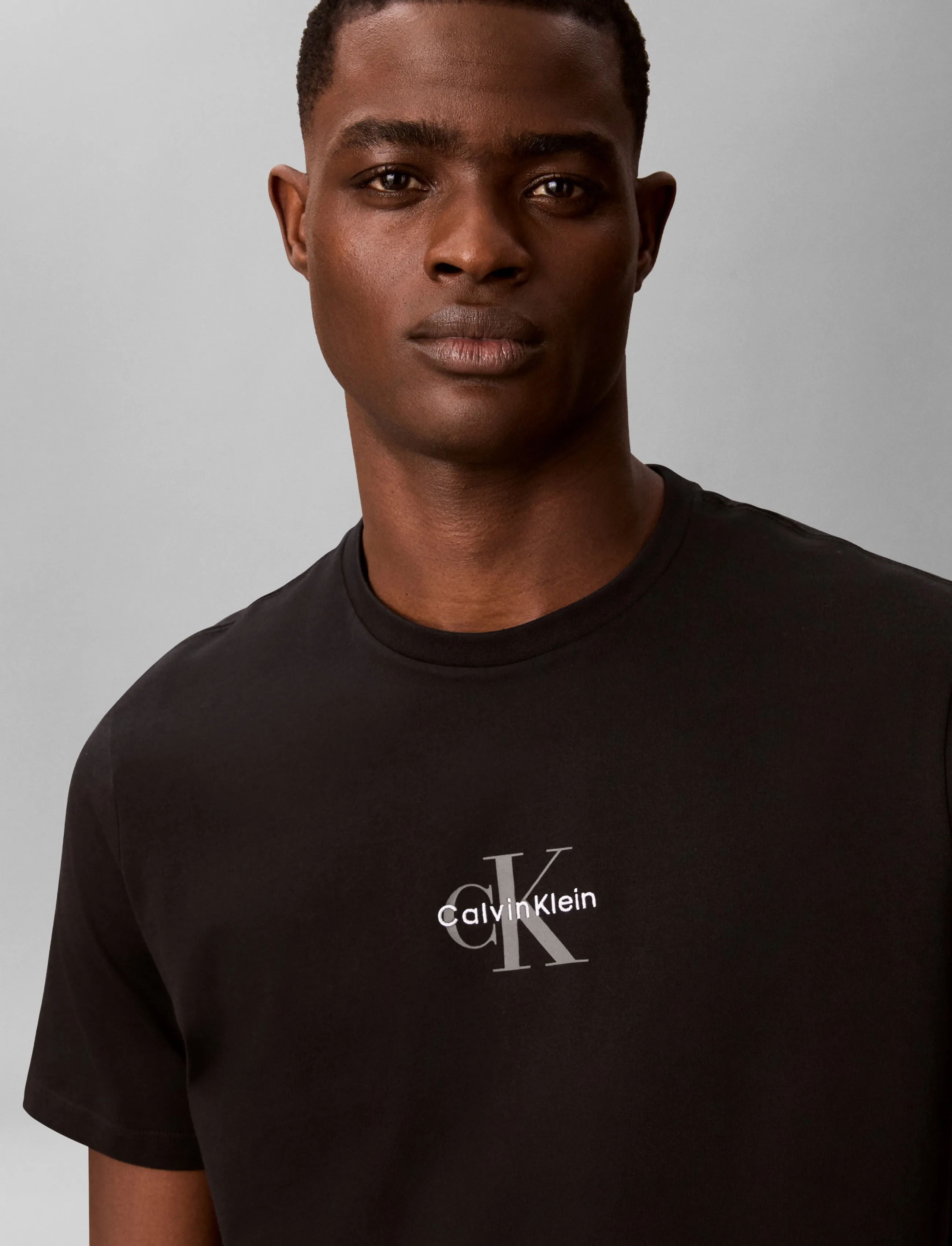 Calvin Klein Jeans - SS 30S MICRO MONOLOGO TEE - short-sleeved t-shirts - black - 4