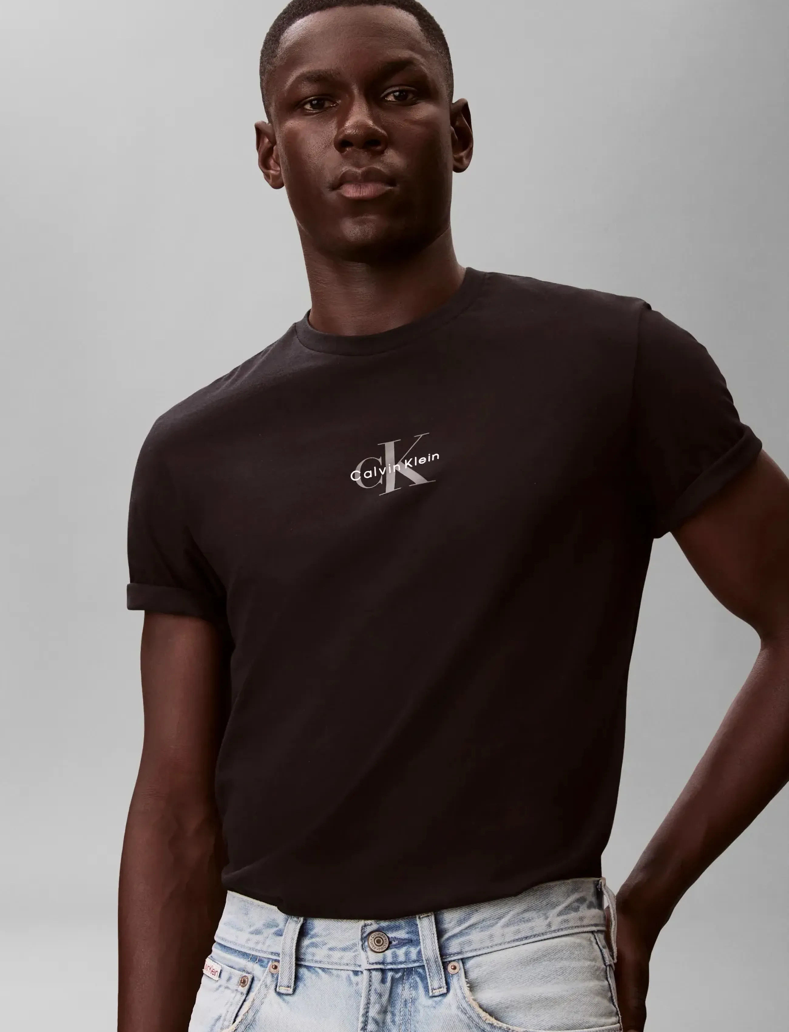 Calvin Klein Jeans - SS 30S MICRO MONOLOGO GRAPHIC TE - kortærmede t-shirts - black - 4