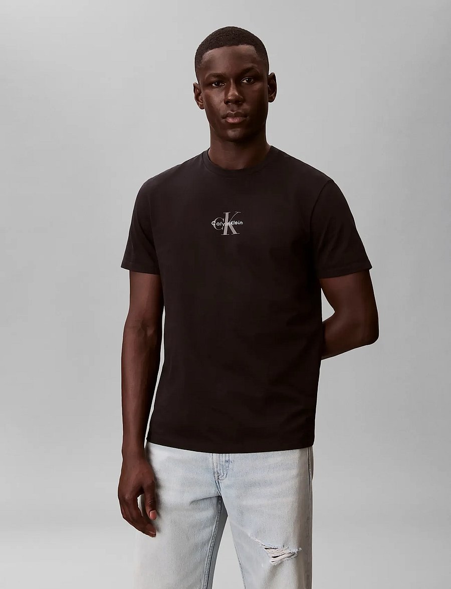 Calvin Klein Jeans - SS 30S MICRO MONOLOGO GRAPHIC TE - kortärmade t-shirts - black - 5