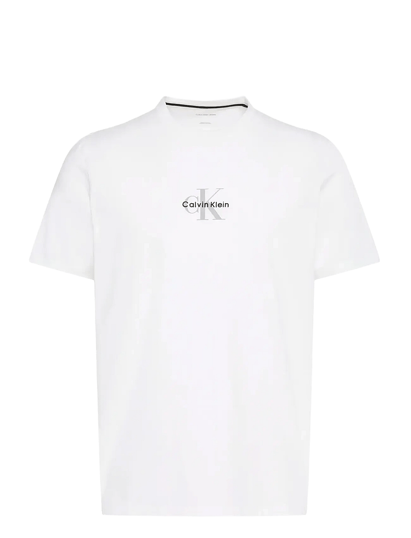 Calvin Klein Jeans - SS 30S MICRO MONOLOGO TEE - kortærmede t-shirts - bright white - 1