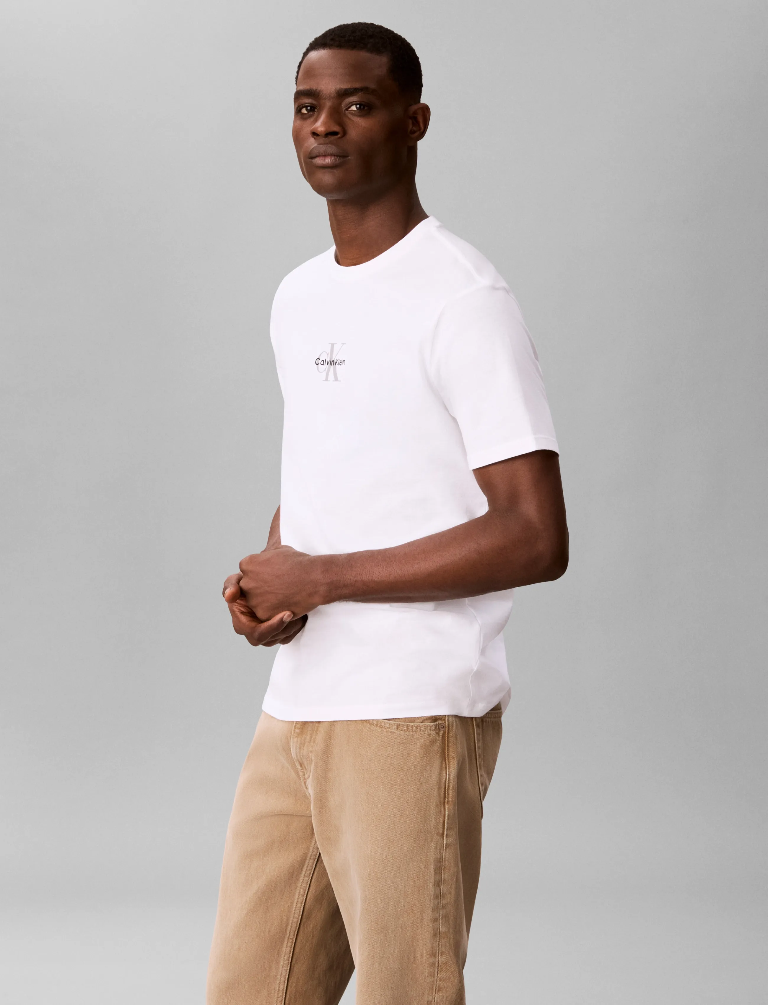 Calvin Klein Jeans - SS 30S MICRO MONOLOGO GRAPHIC TE - kurzärmelig - bright white - 5