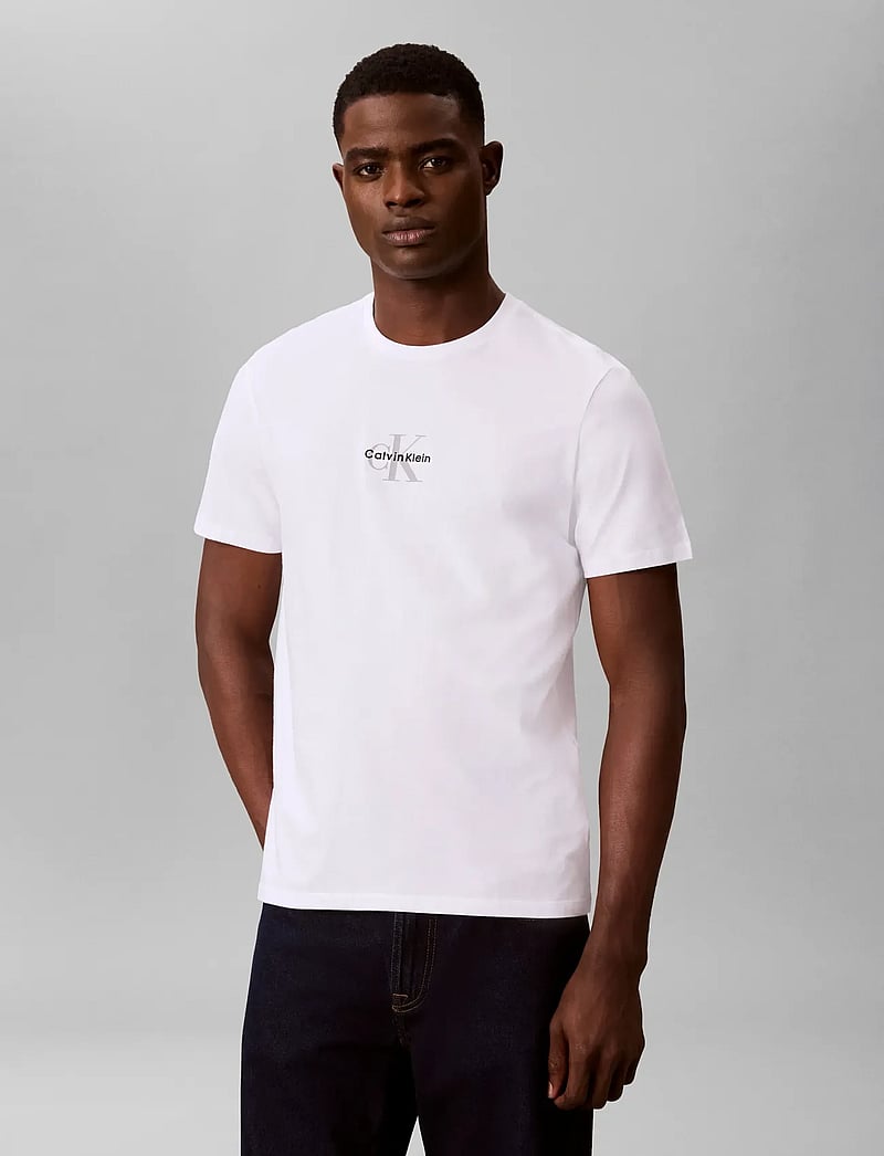 Calvin Klein Jeans - SS 30S MICRO MONOLOGO TEE - kortærmede t-shirts - brilliant white - 3