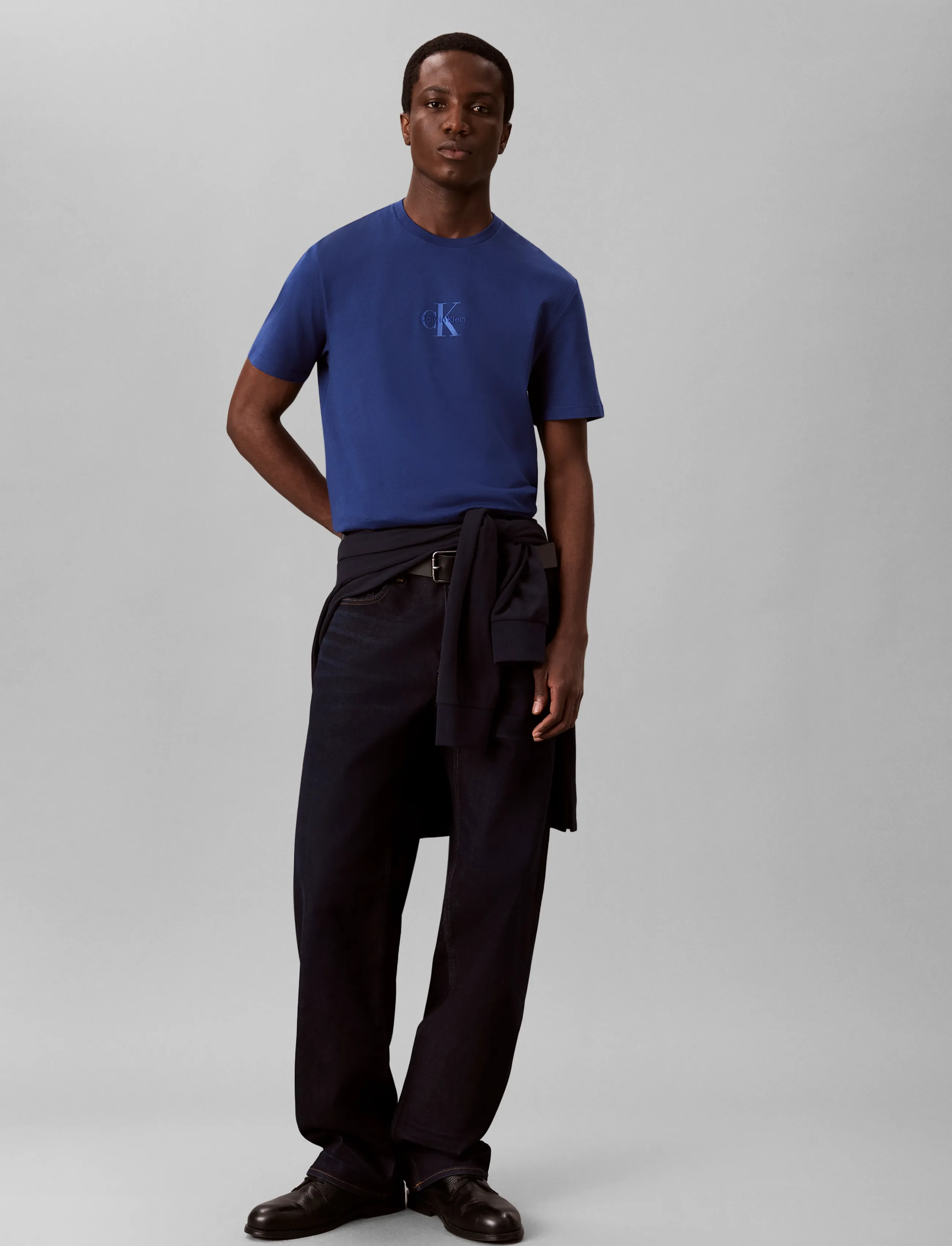 Calvin Klein Jeans SS 30S MICRO MONOLOGO GRAPHIC TE - T-Shirts - ESTATE BLUE / blue