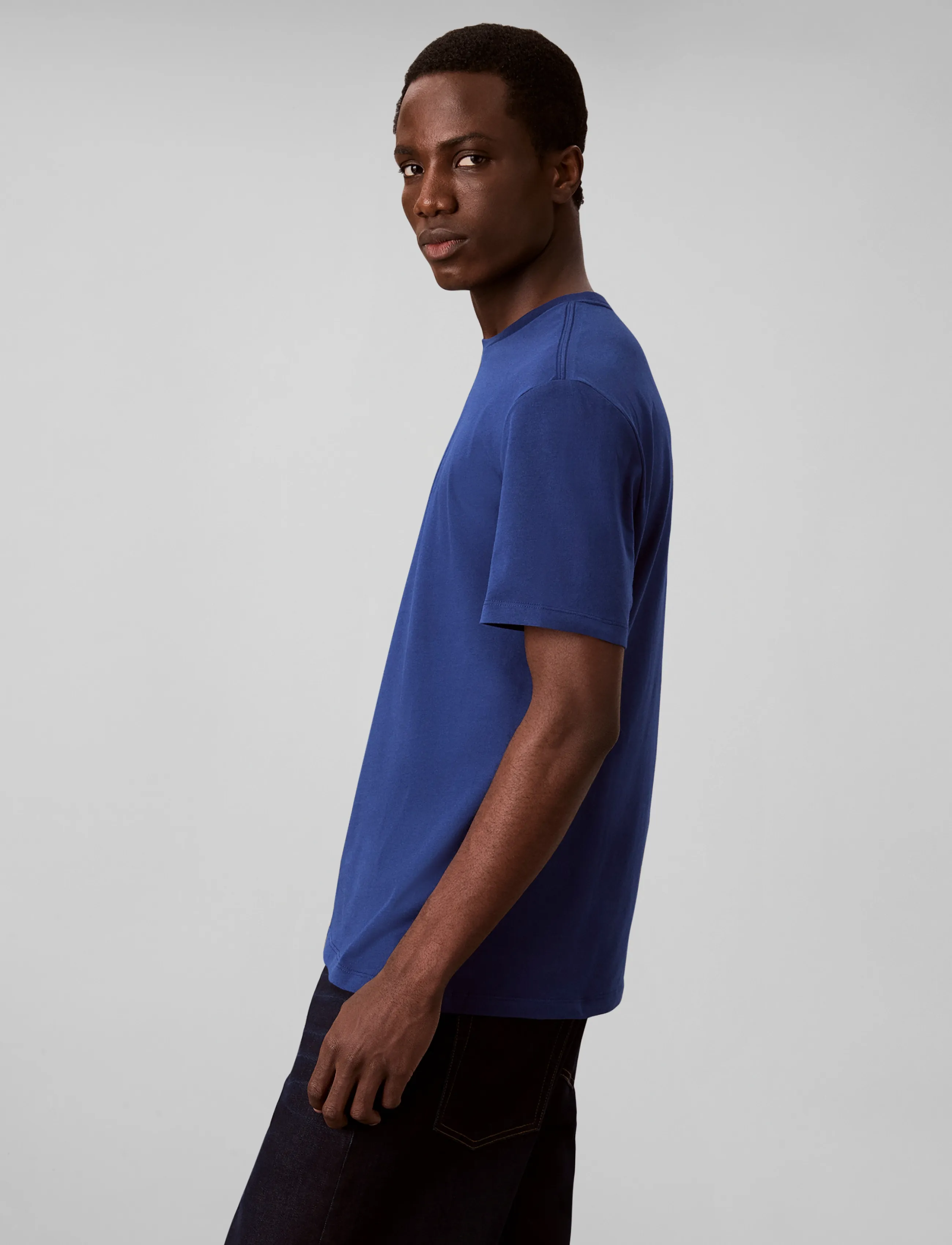 Calvin Klein Jeans - SS 30S MICRO MONOLOGO GRAPHIC TE - kurzärmelige t-shirts - estate blue - 5