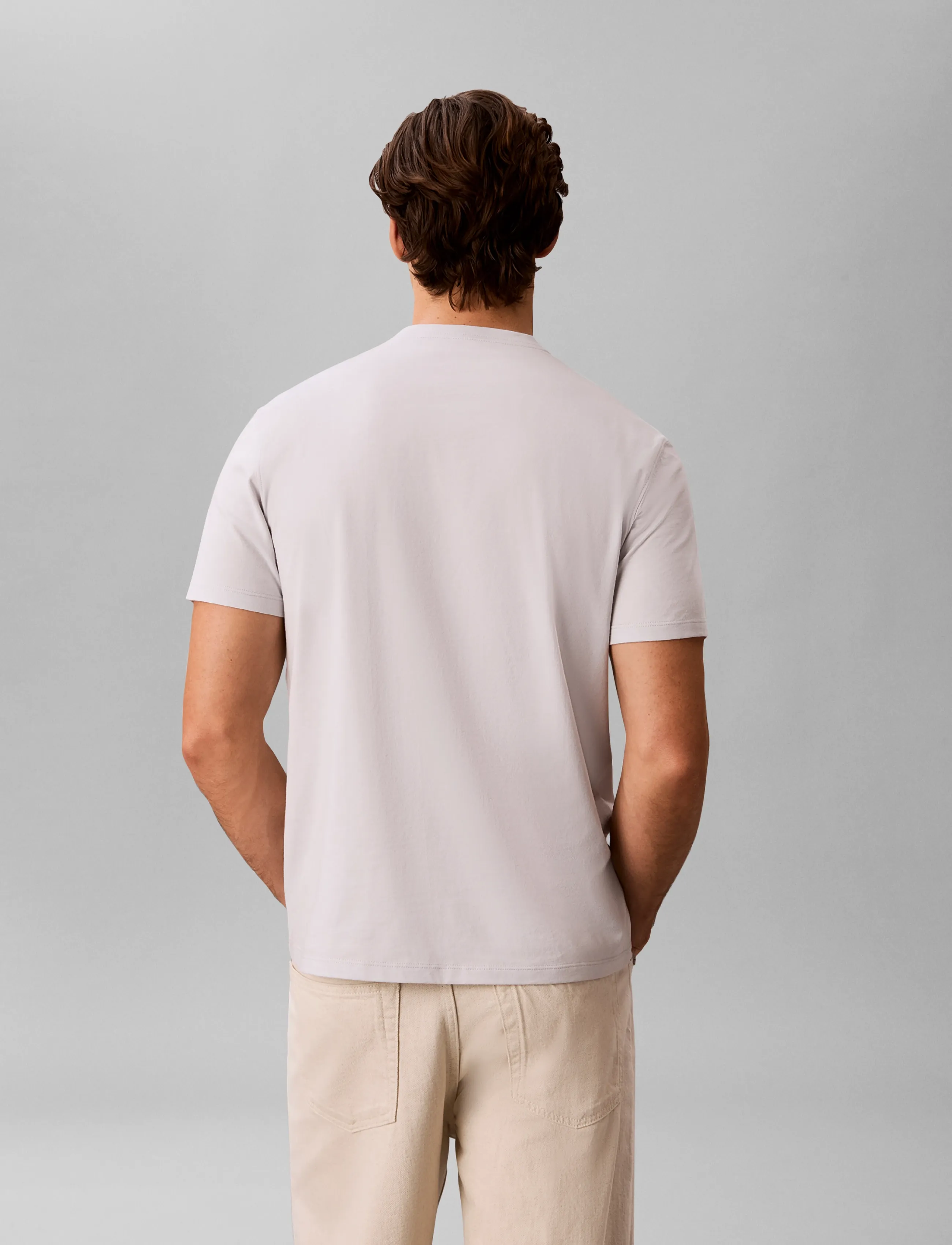 Calvin Klein Jeans - SS 30S MICRO MONOLOGO GRAPHIC TE - kurzärmelige t-shirts - marble gray - 2