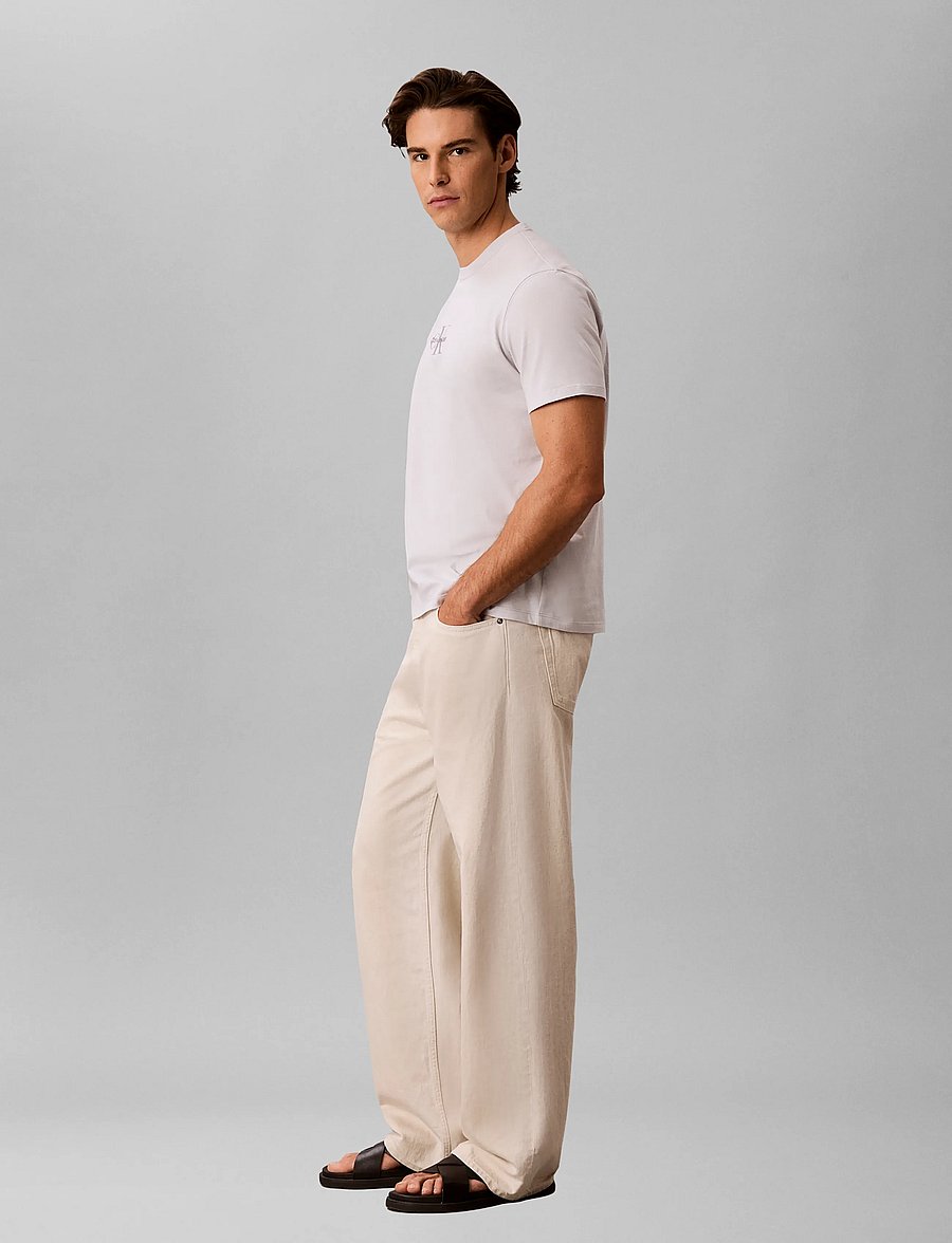 Calvin Klein Jeans - SS 30S MICRO MONOLOGO GRAPHIC TE - kurzärmelige t-shirts - marble gray - 5