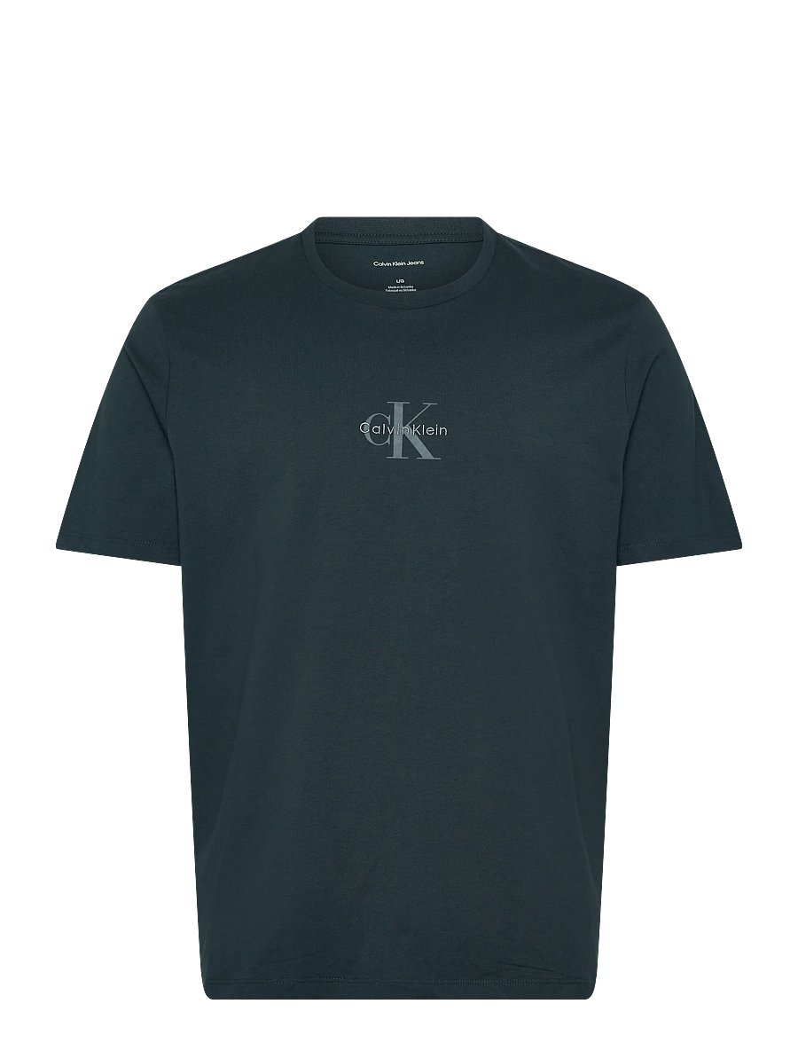 Calvin Klein Jeans - SS 30S MICRO MONOLOGO GRAPHIC TE - kortærmede t-shirts - nearly navy - 1