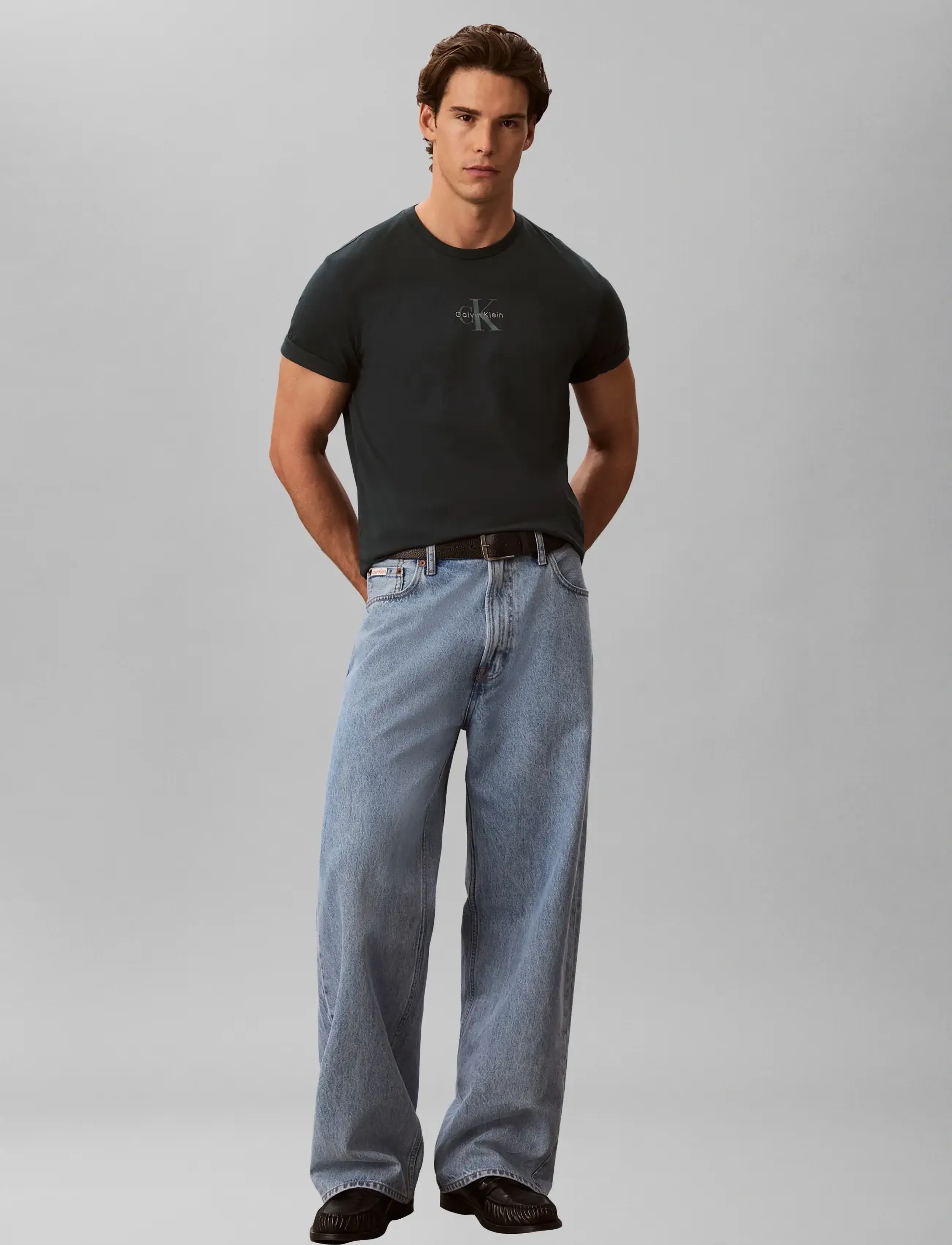 Calvin Klein Jeans SS 30S MICRO MONOLOGO GRAPHIC TE - Calvin Klein Jeans - NEARLY NAVY / navy