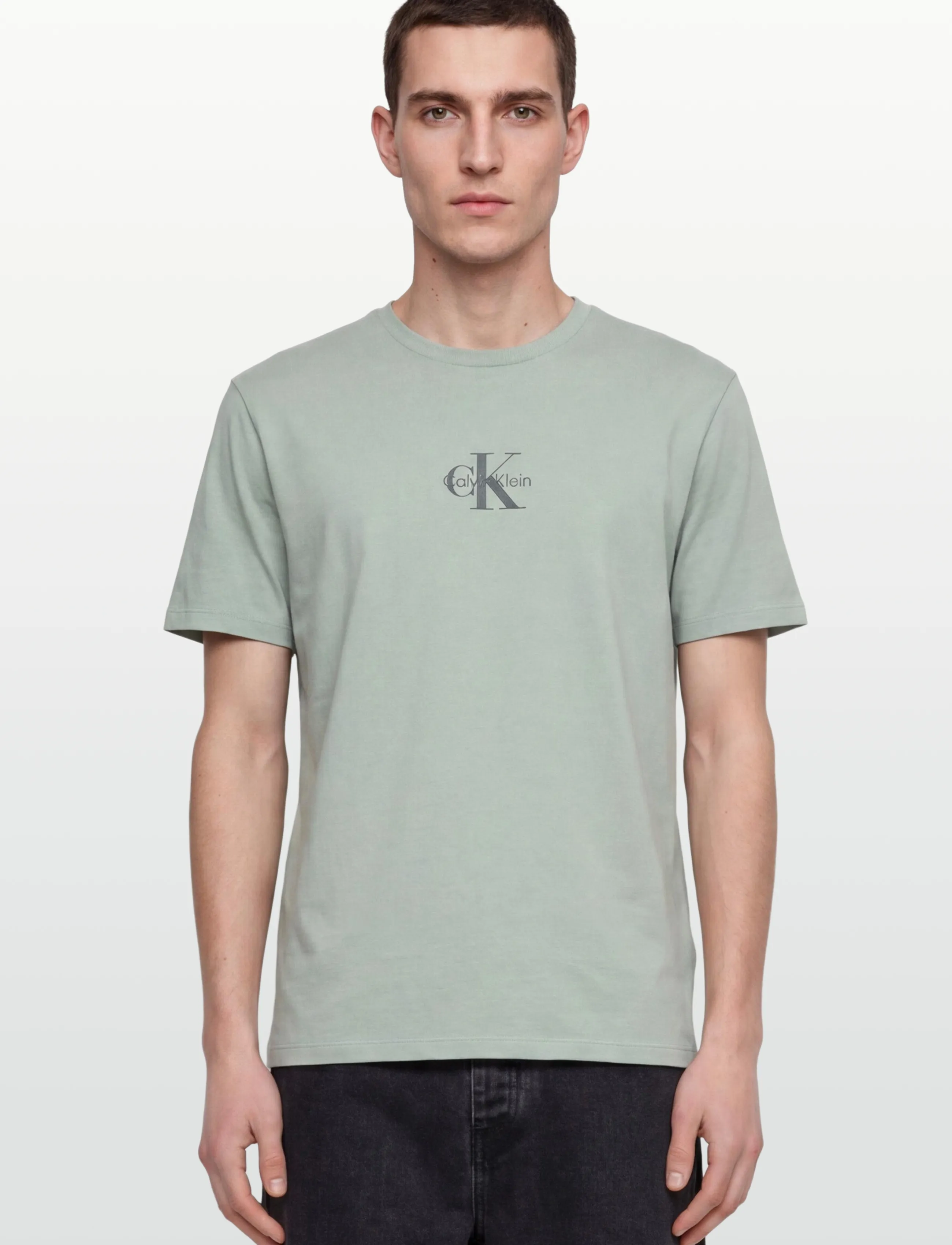 Calvin Klein Jeans - SS 30S MICRO MONOLOGO TEE - kortærmede t-shirts - pale meadow - 3