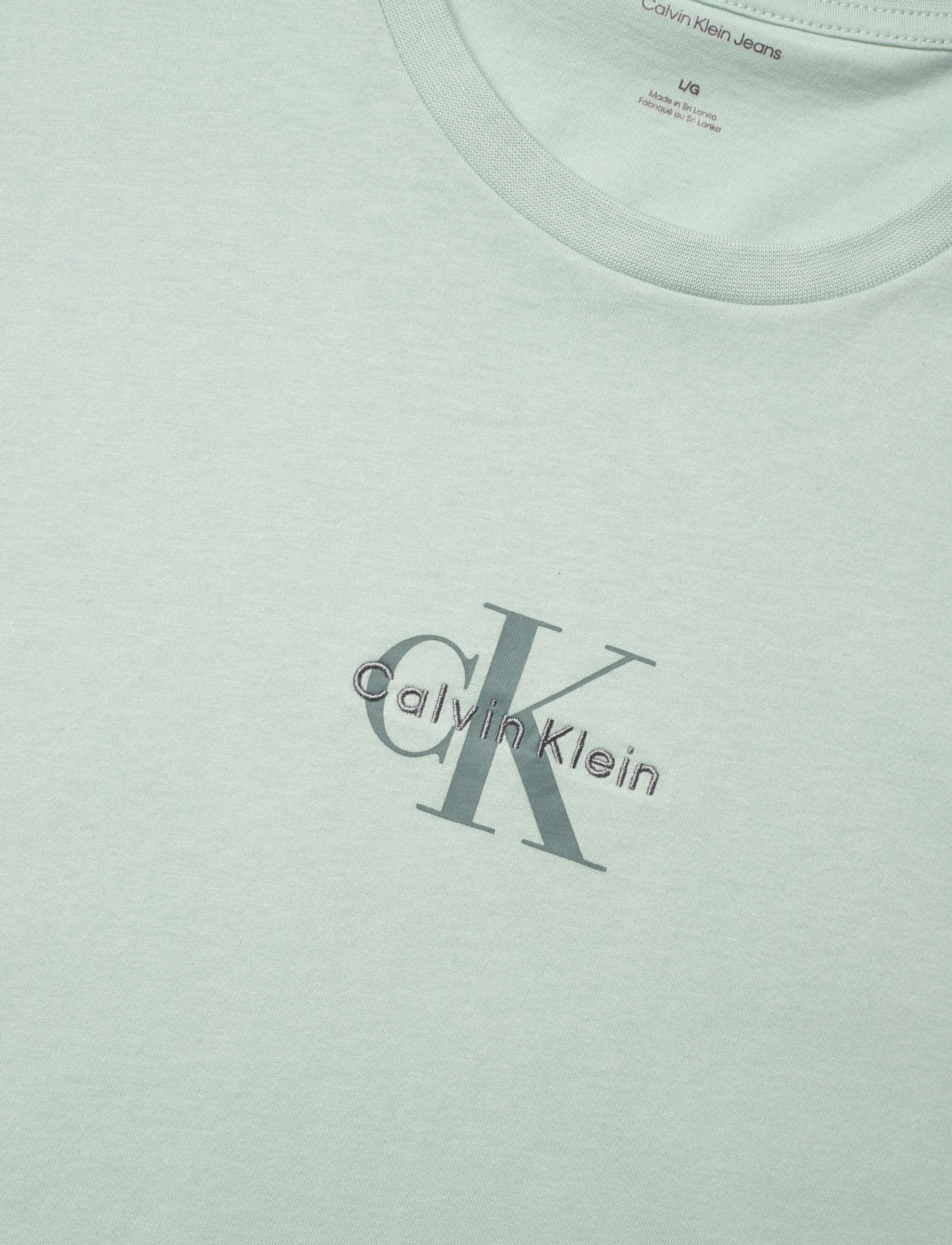 Calvin Klein Jeans - SS 30S MICRO MONOLOGO TEE - kortærmede t-shirts - pale meadow - 5