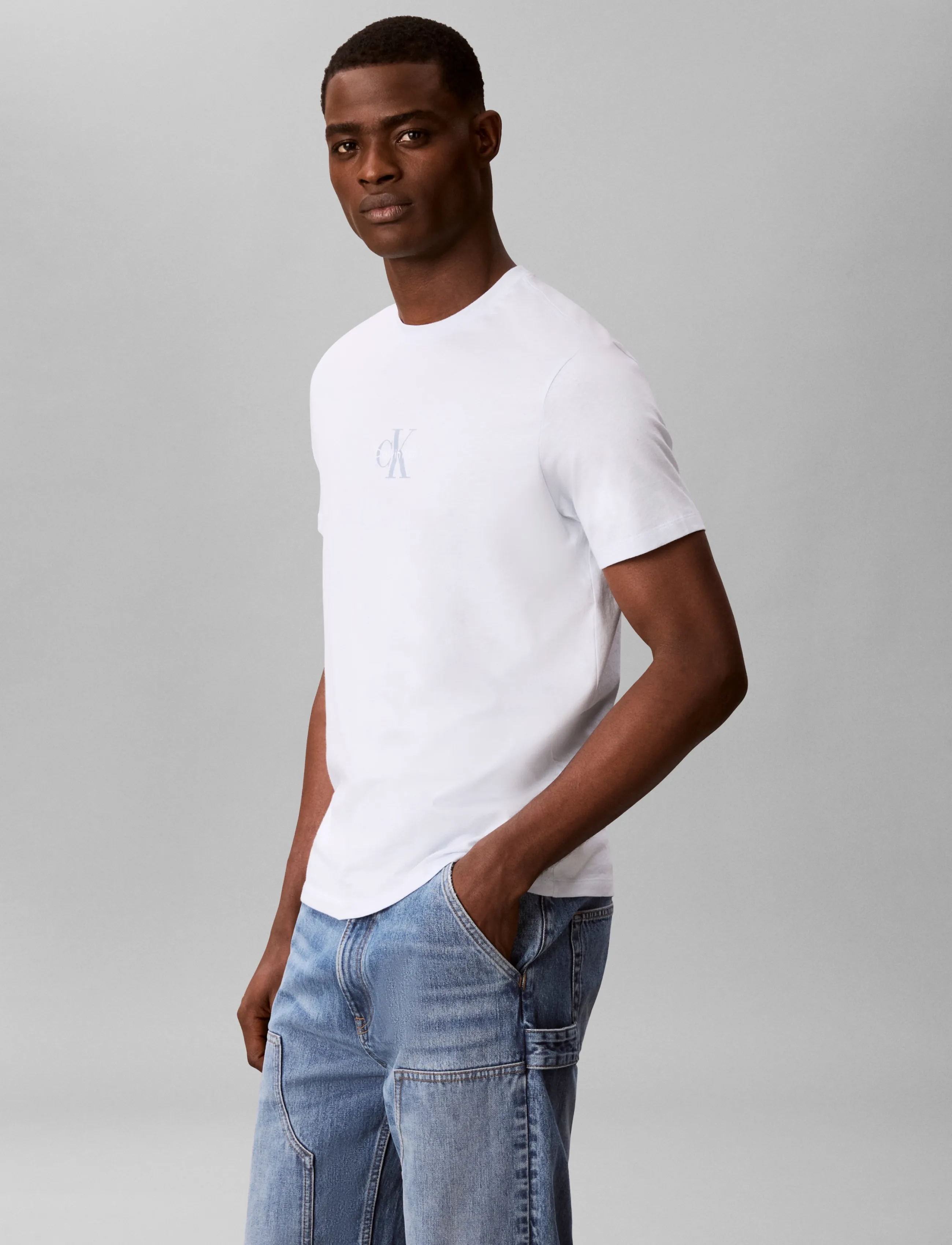 Calvin Klein Jeans - SS 30S MICRO MONOLOGO GRAPHIC TE - kurzärmelige t-shirts - plein air - 5