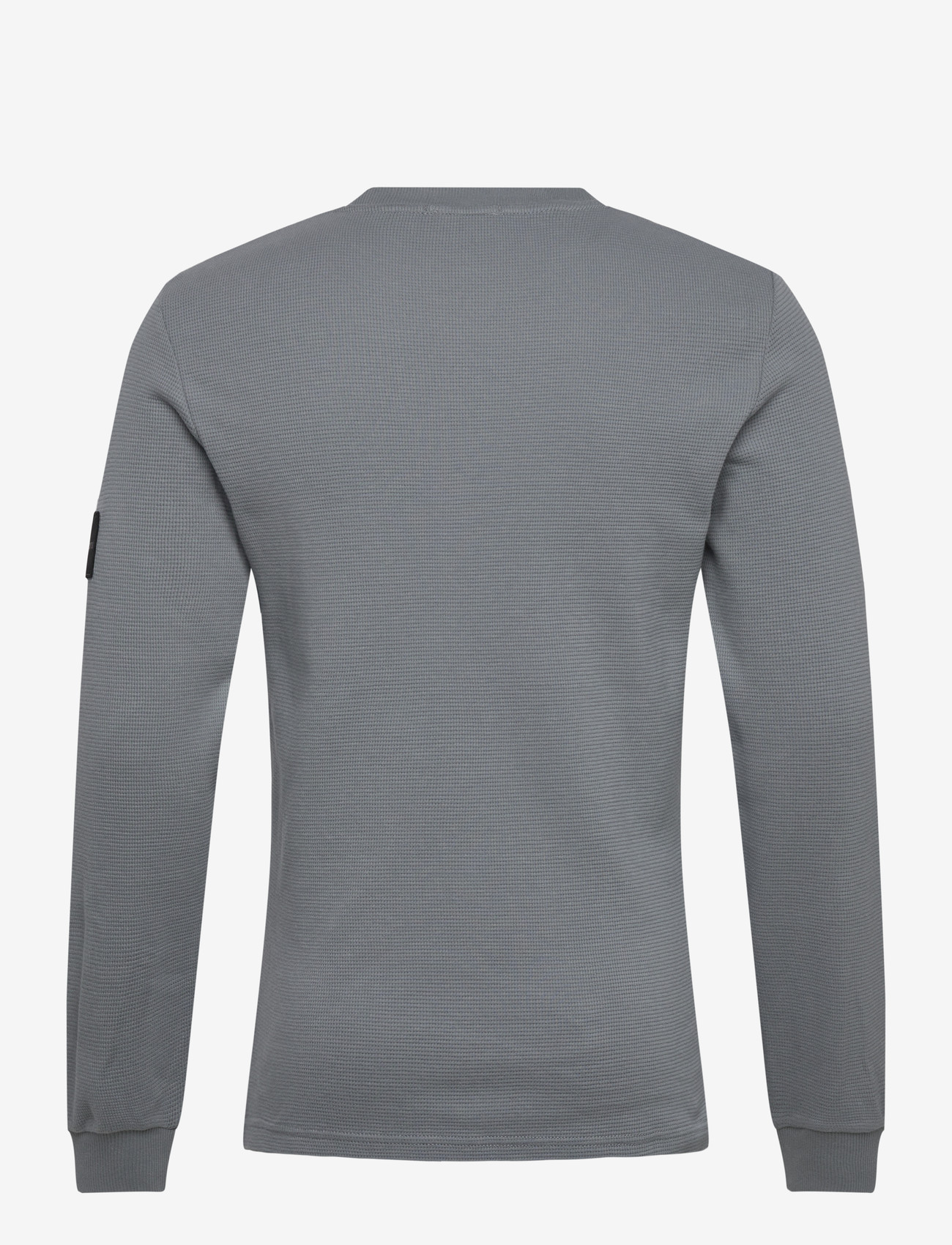 Calvin Klein Jeans - BADGE WAFFLE LS TEE - långärmade t-shirts - steel gray - 1