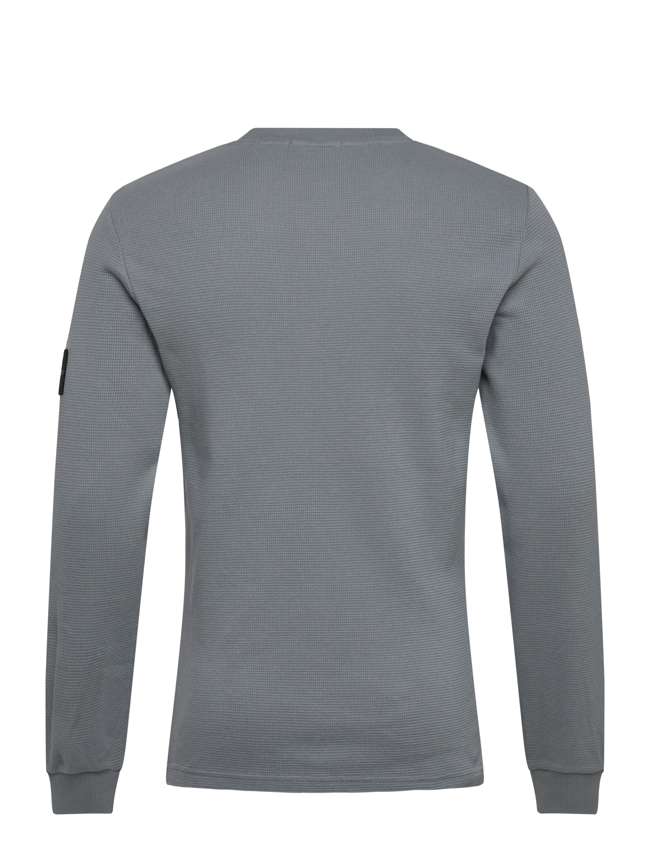 Calvin Klein Jeans - BADGE WAFFLE LS TEE - pikkade varrukatega t-särgid - steel gray - 2