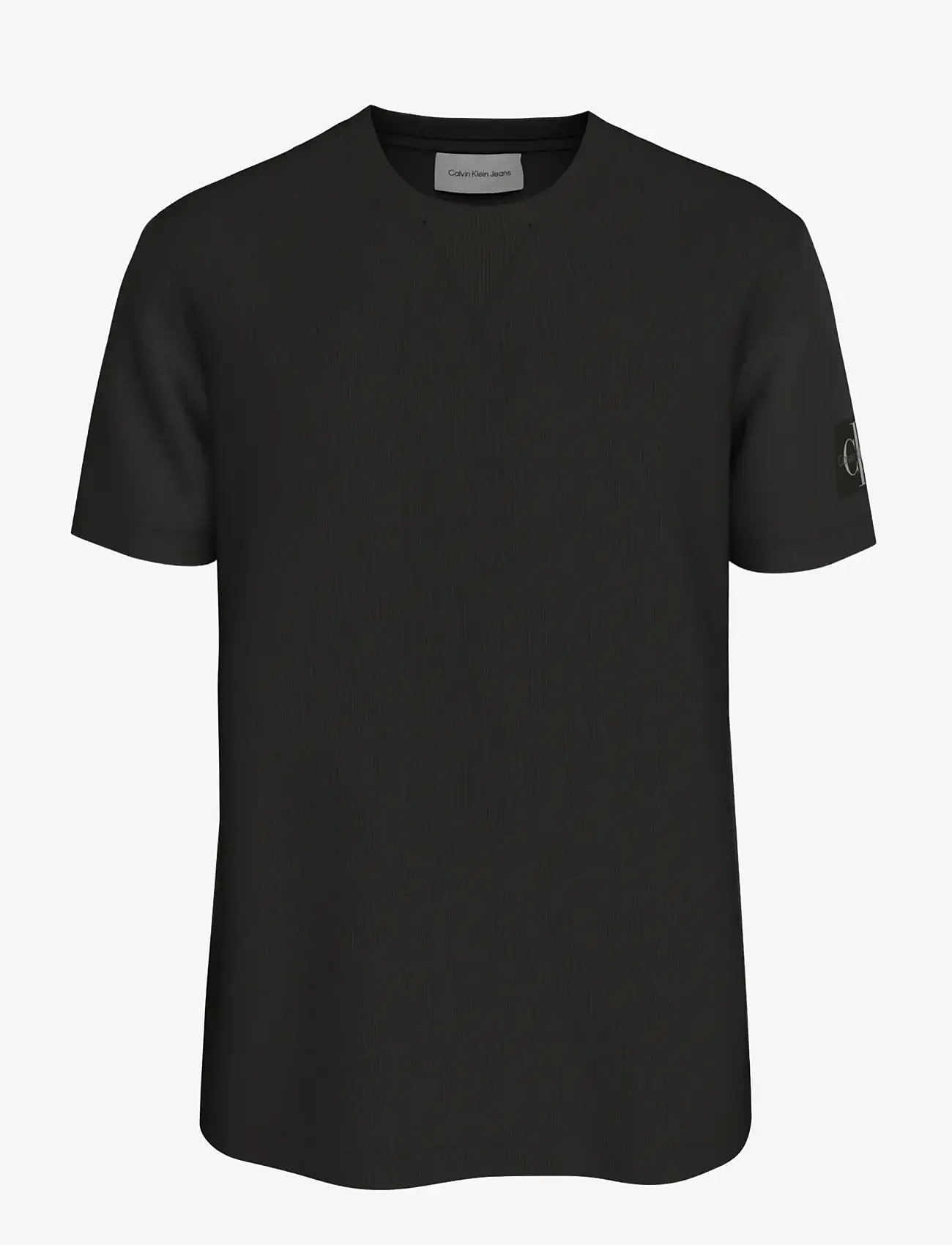 Calvin Klein Jeans - BADGE REGULAR TEE - kortærmede t-shirts - black - 1
