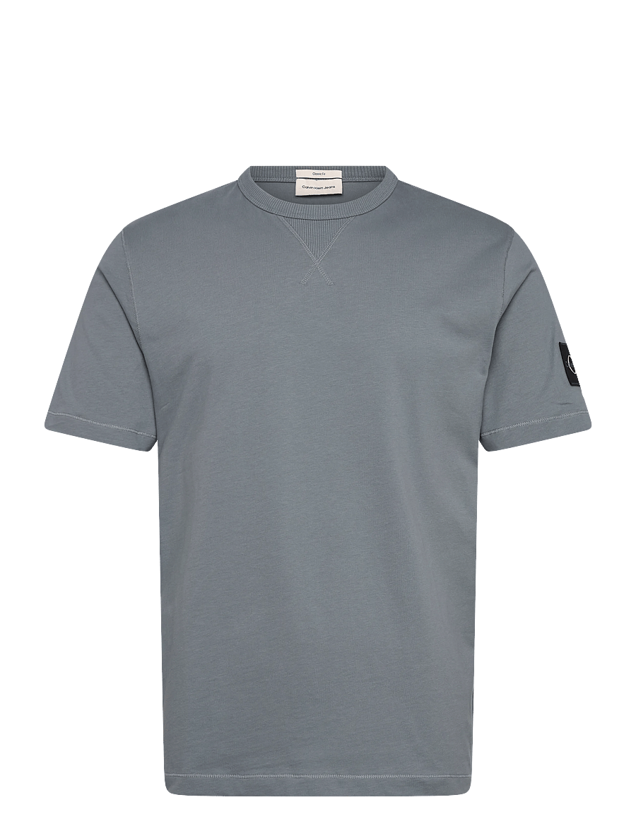 Calvin Klein Jeans - BADGE REGULAR TEE - lühikeste varrukatega t-särgid - steel gray - 1