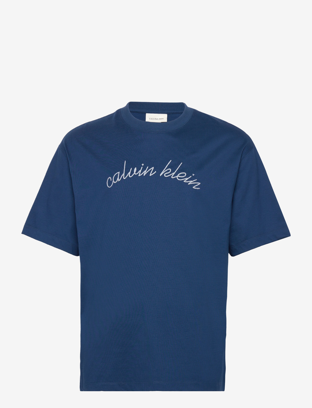 Calvin Klein Jeans - SS CENTER CHAIN STITCH 16S RLXD - short-sleeved t-shirts - blue jean - 1