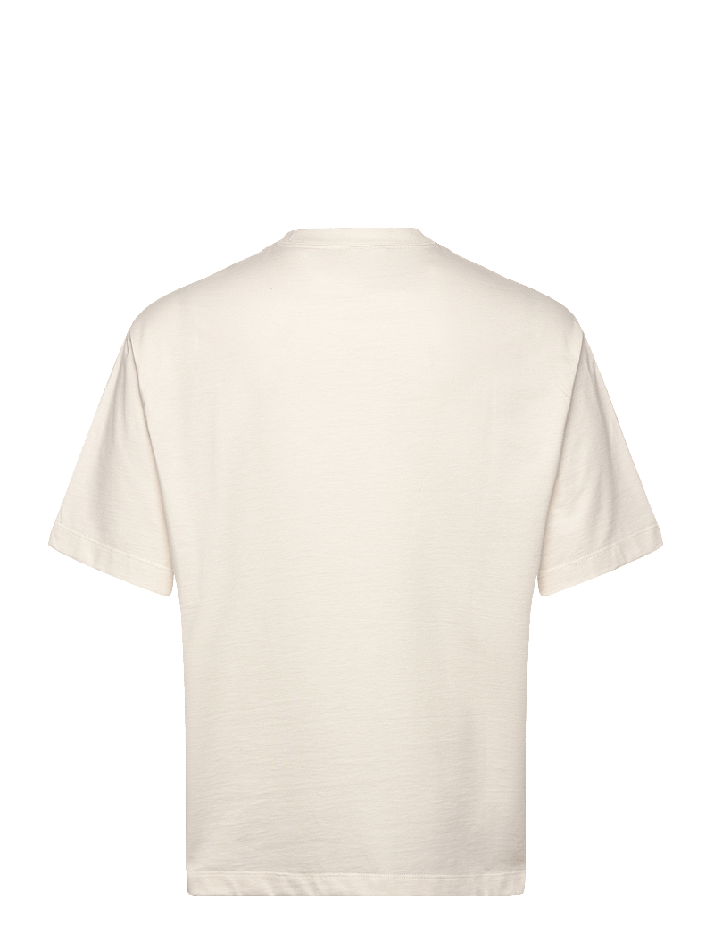 Calvin Klein Jeans - SS CENTER CHAIN STITCH 16S RLXD - kurzärmelig - tofu - 2