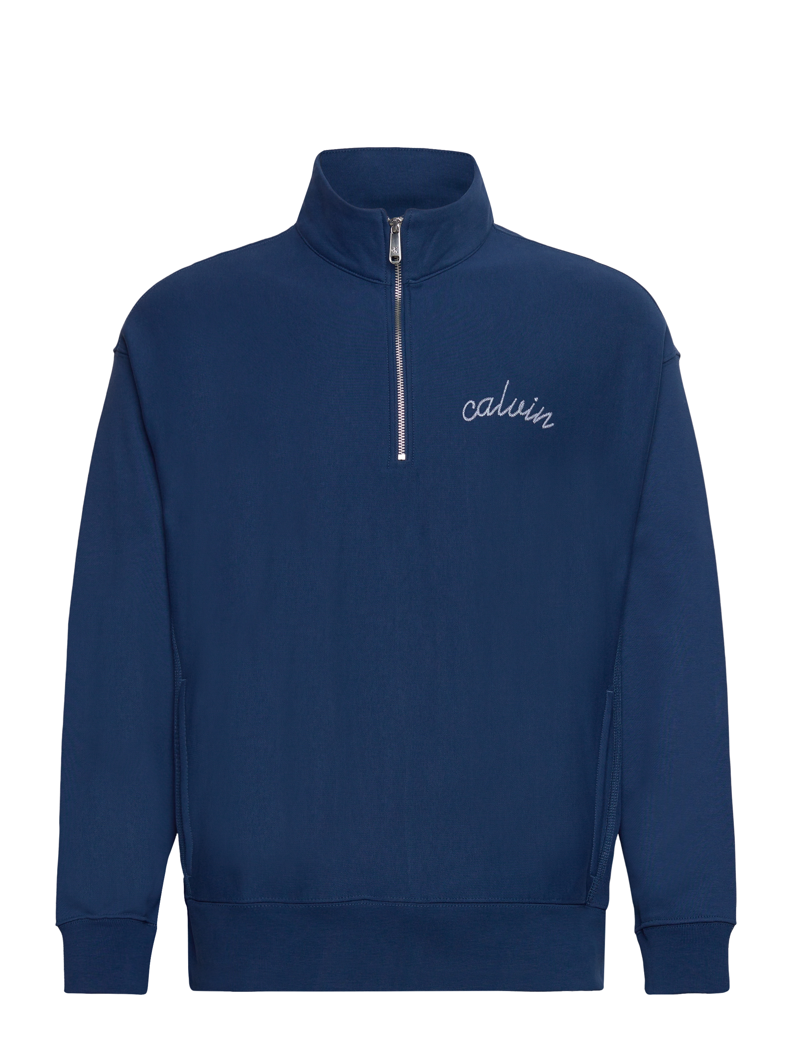 Calvin Klein Jeans PREMIUM TERRY CHAIN STITCH QTR Z - Calvin Klein Jeans - BLUE JEAN / blue