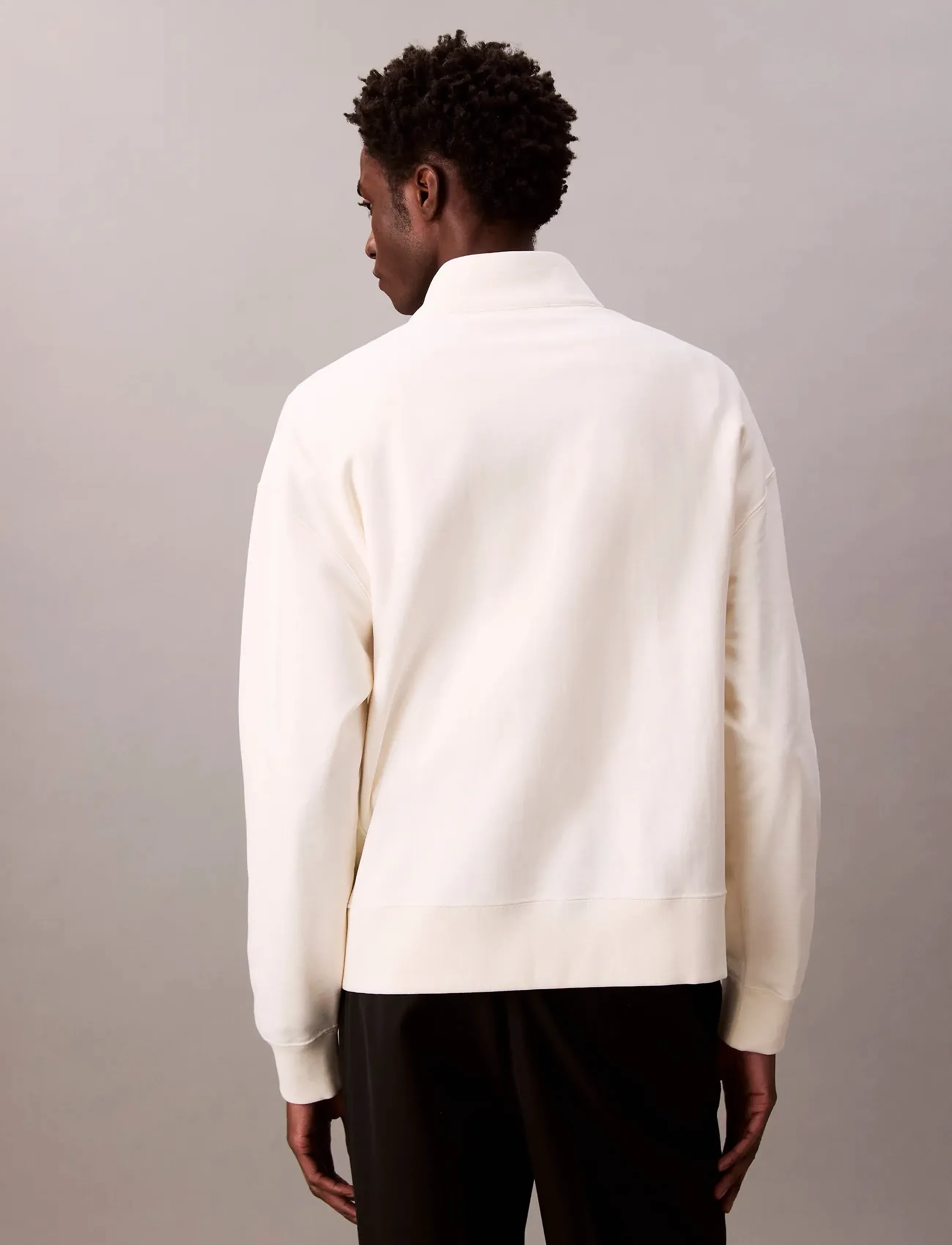 Calvin Klein Jeans - PREMIUM TERRY CHAIN STITCH QTR Z - shop efter stil - tofu - 3