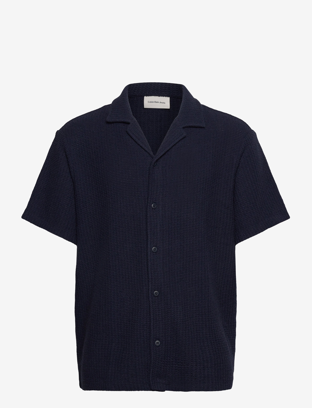 Calvin Klein Jeans - SS TCK STTCH RLXD CM - kurzarmhemden - dark sapphire - 0