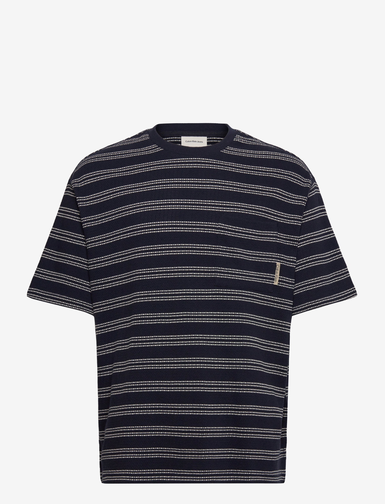 Calvin Klein Jeans - SS STRP JCQRD RLXD P - short-sleeved t-shirts - night sky - 0