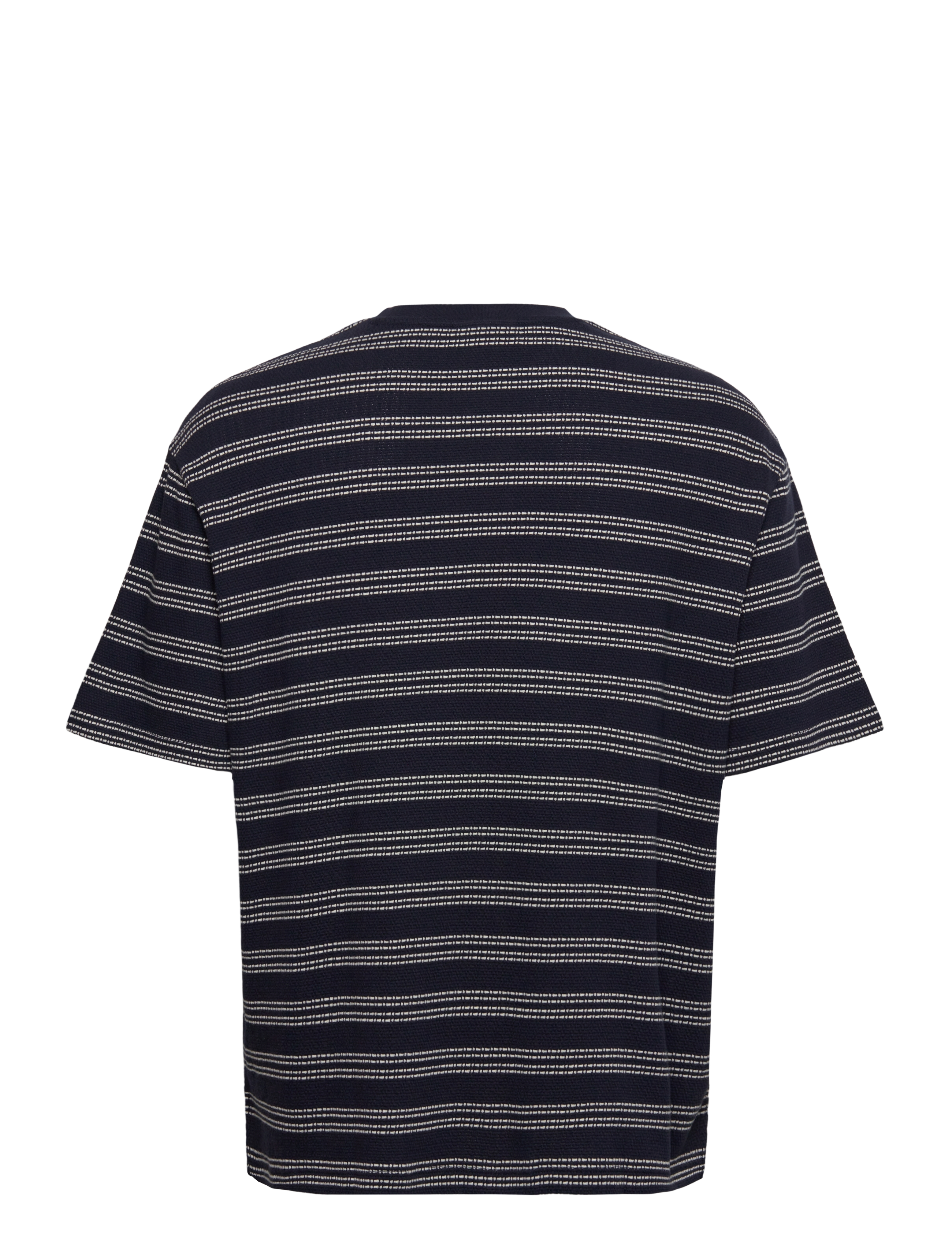 Calvin Klein Jeans - SS STRIPE JACQUARD RLXD POCKET T - short-sleeved t-shirts - night sky - 1