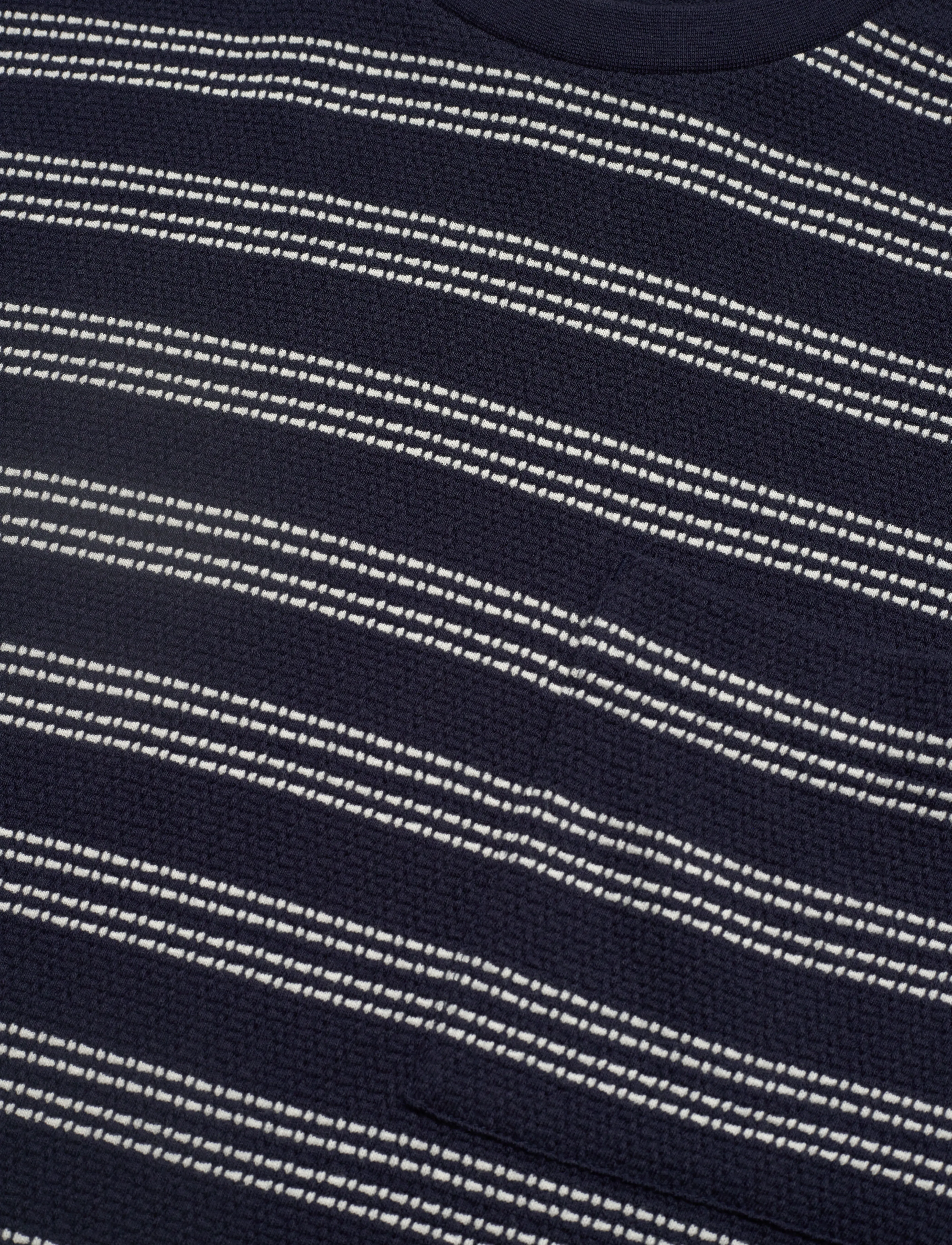 Calvin Klein Jeans - SS STRIPE JACQUARD RLXD POCKET T - short-sleeved t-shirts - night sky - 2