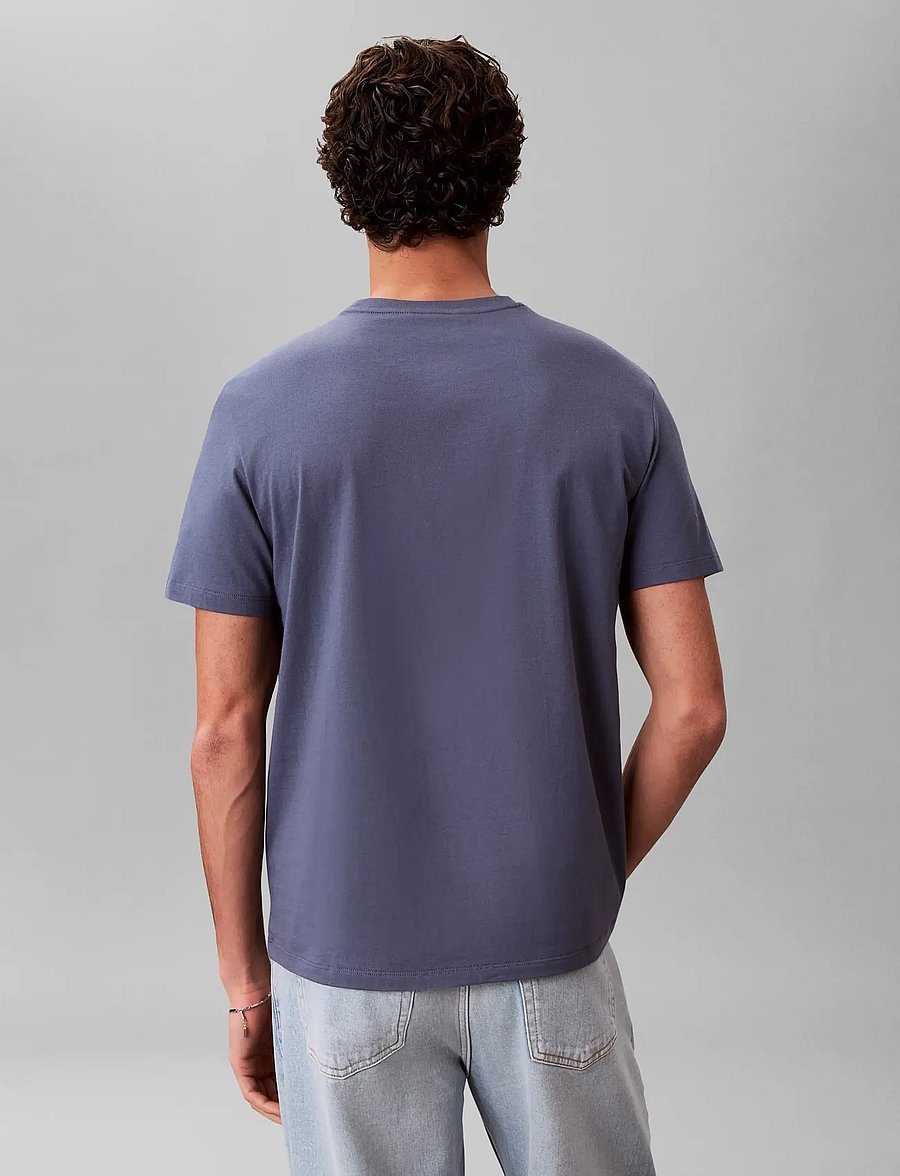 Calvin Klein Jeans - SS BADGE 30S JERSEY CLASSIC TEE - short-sleeved t-shirts - blue nomad - 4