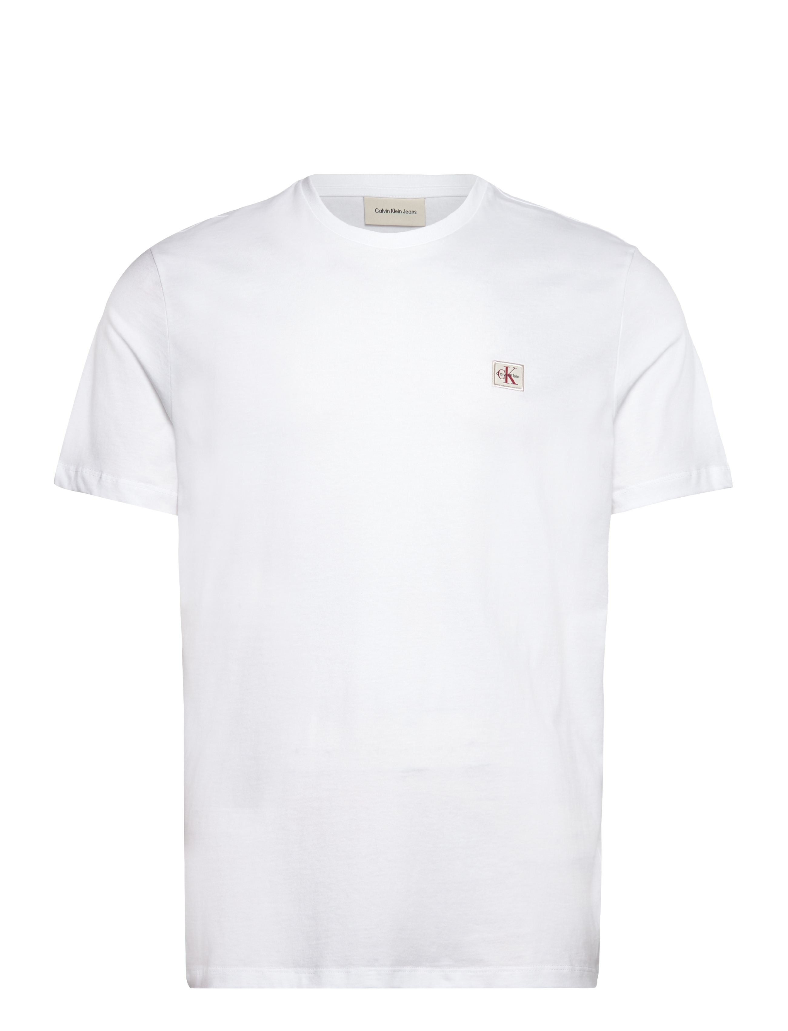 Calvin Klein Jeans SS BADGE 30S JERSEY CLASSIC TEE - T-shirts - BRIGHT WHITE / white
