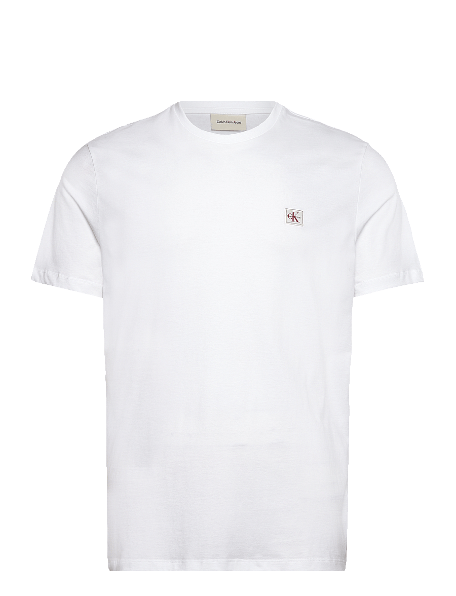 Calvin Klein Jeans - SS BADGE 30S JERSEY CLASSIC TEE - kurzärmelige t-shirts - bright white - 1