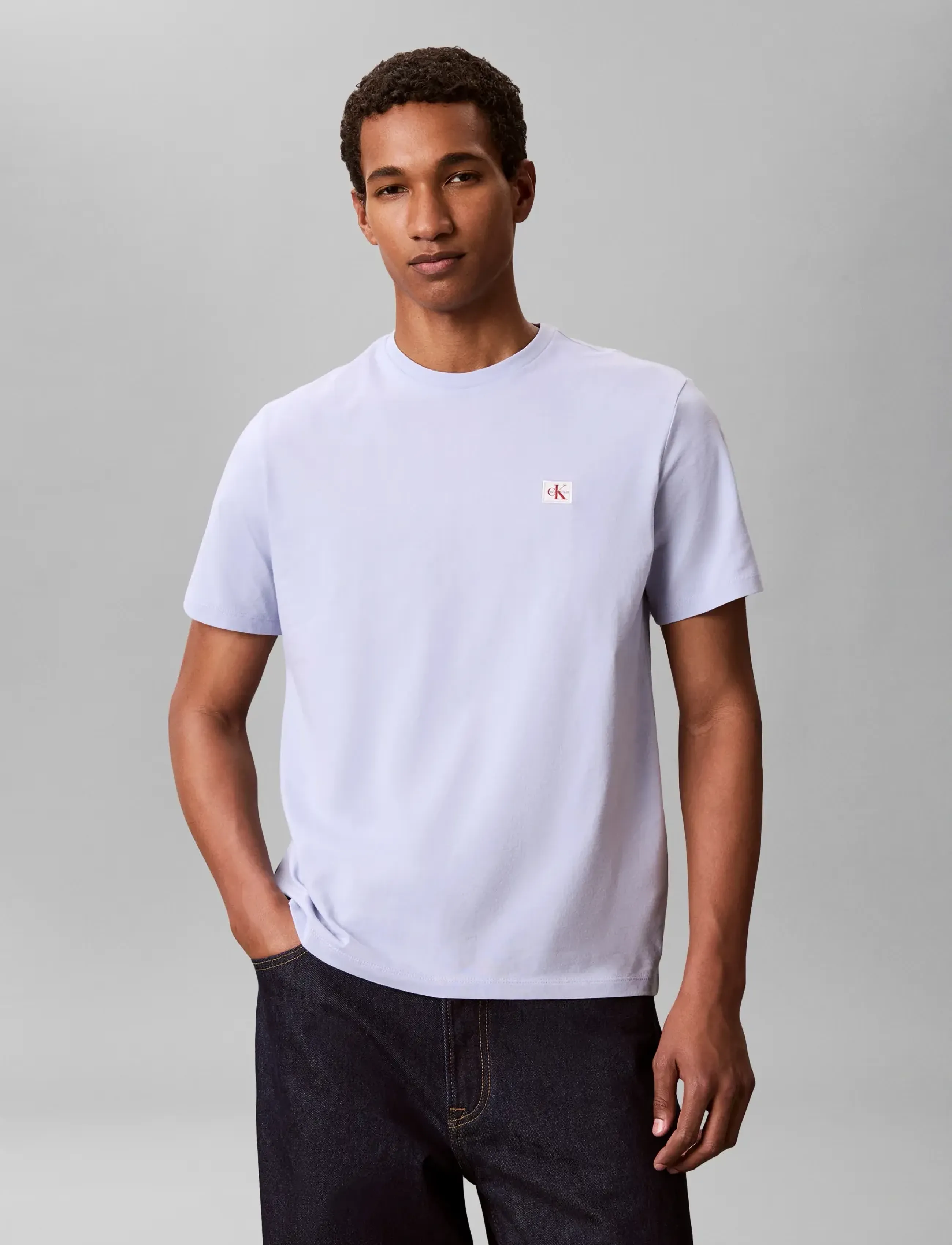 Calvin Klein Jeans SS BADGE 30S JERSEY CLASSIC TEE - Uus - CASUAL BLUE / blue