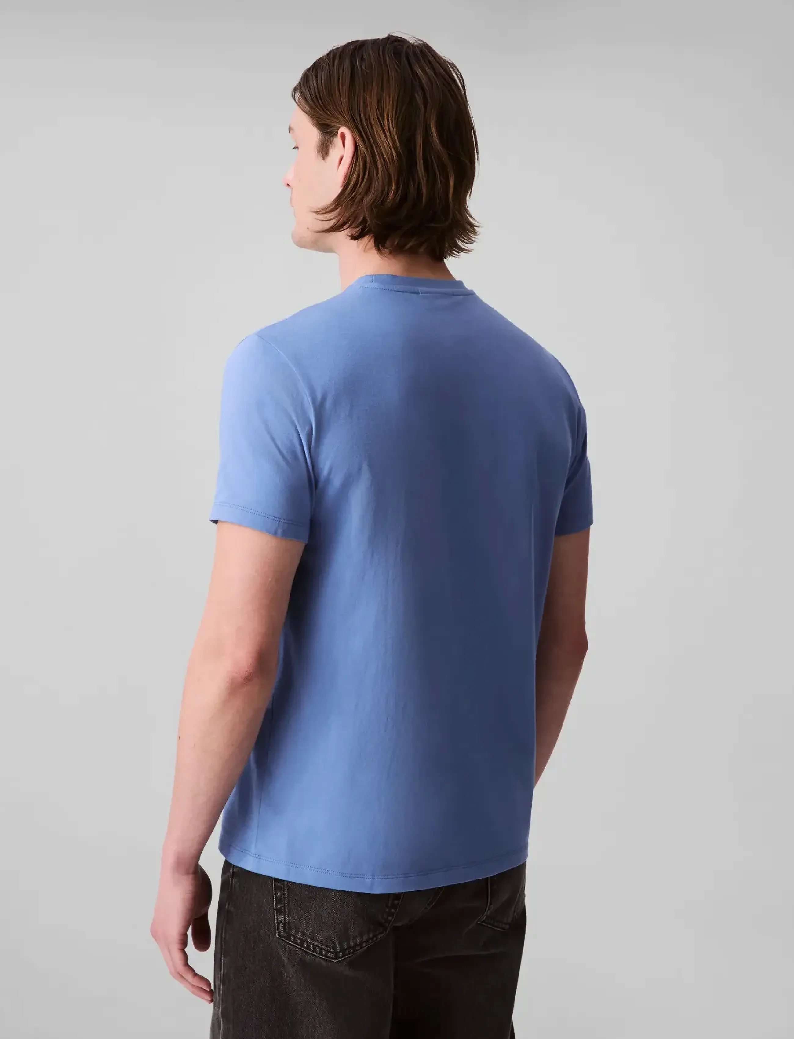 Calvin Klein Jeans - SS BADGE 30S JERSEY CLASSIC TEE - short-sleeved t-shirts - dull nile blue - 4