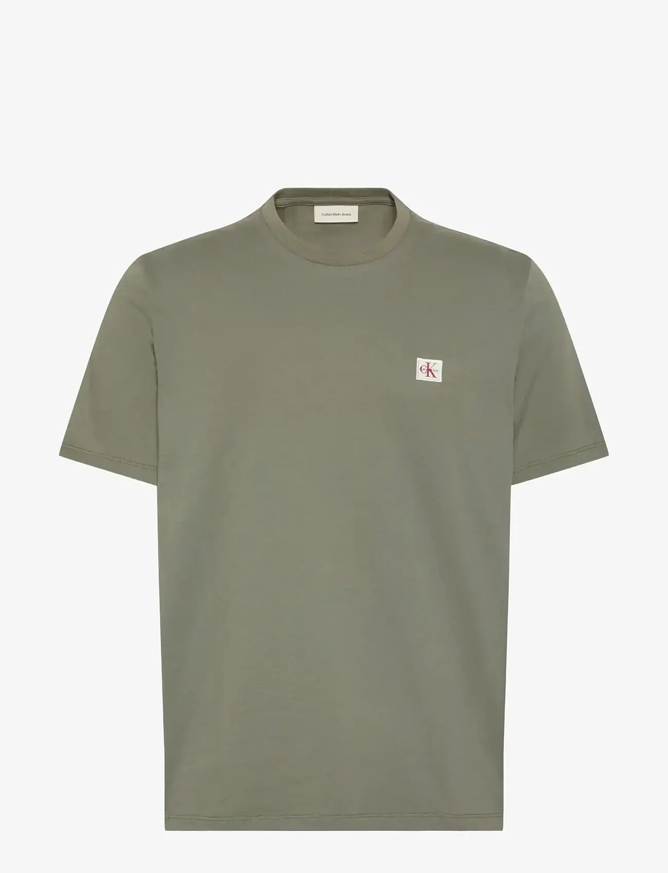 Calvin Klein Jeans - SS BADGE 30S JERSEY CLASSIC TEE - kortærmede t-shirts - dusty olive - 1