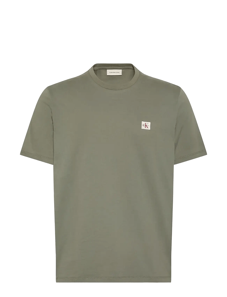 Calvin Klein Jeans - SS BADGE 30S JERSEY CLASSIC TEE - stutterma bolir - dusty olive - 1