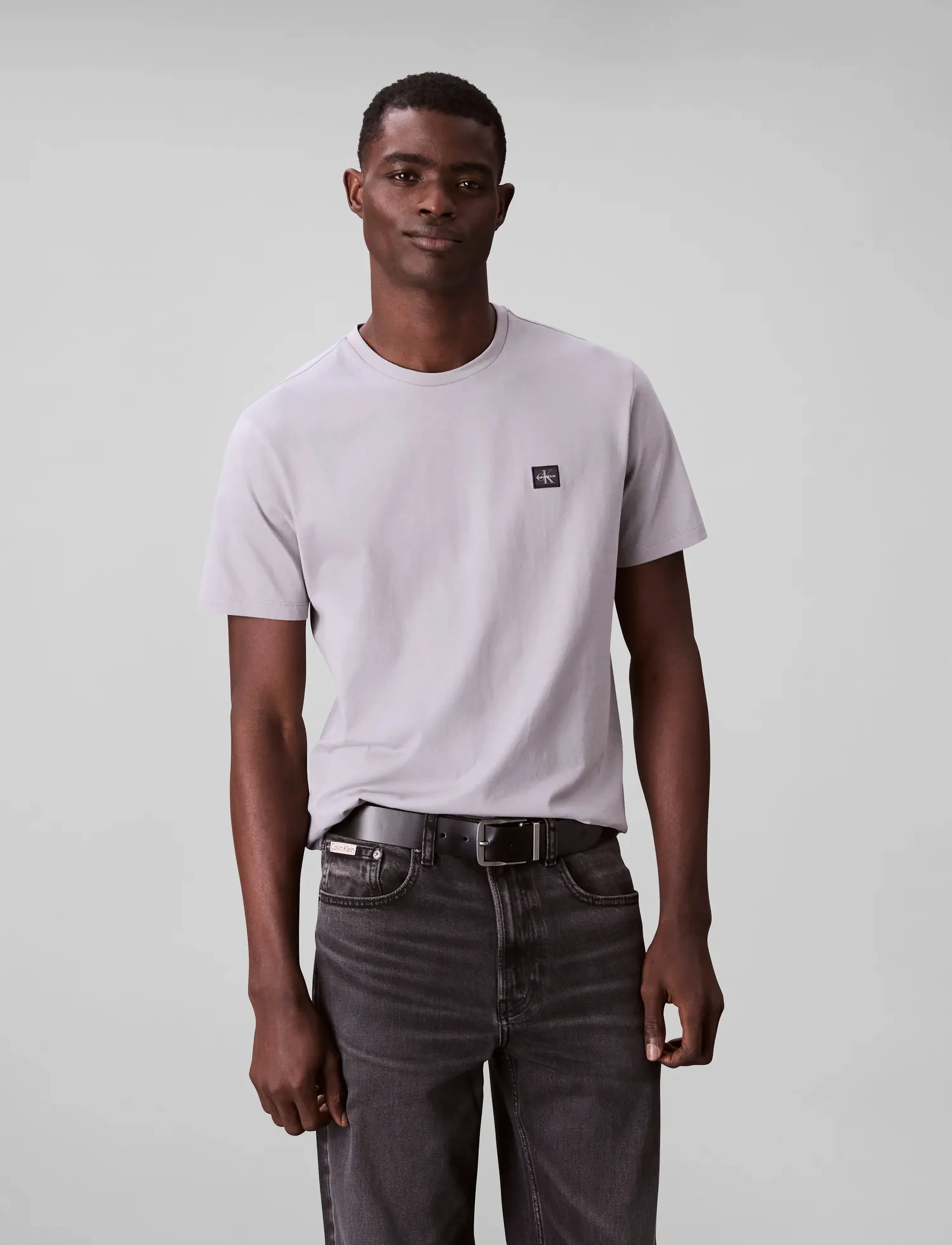 Calvin Klein Jeans SS BADGE 30S JERSEY CLASSIC TEE - T-shirts - FORMAL GRAY / grey