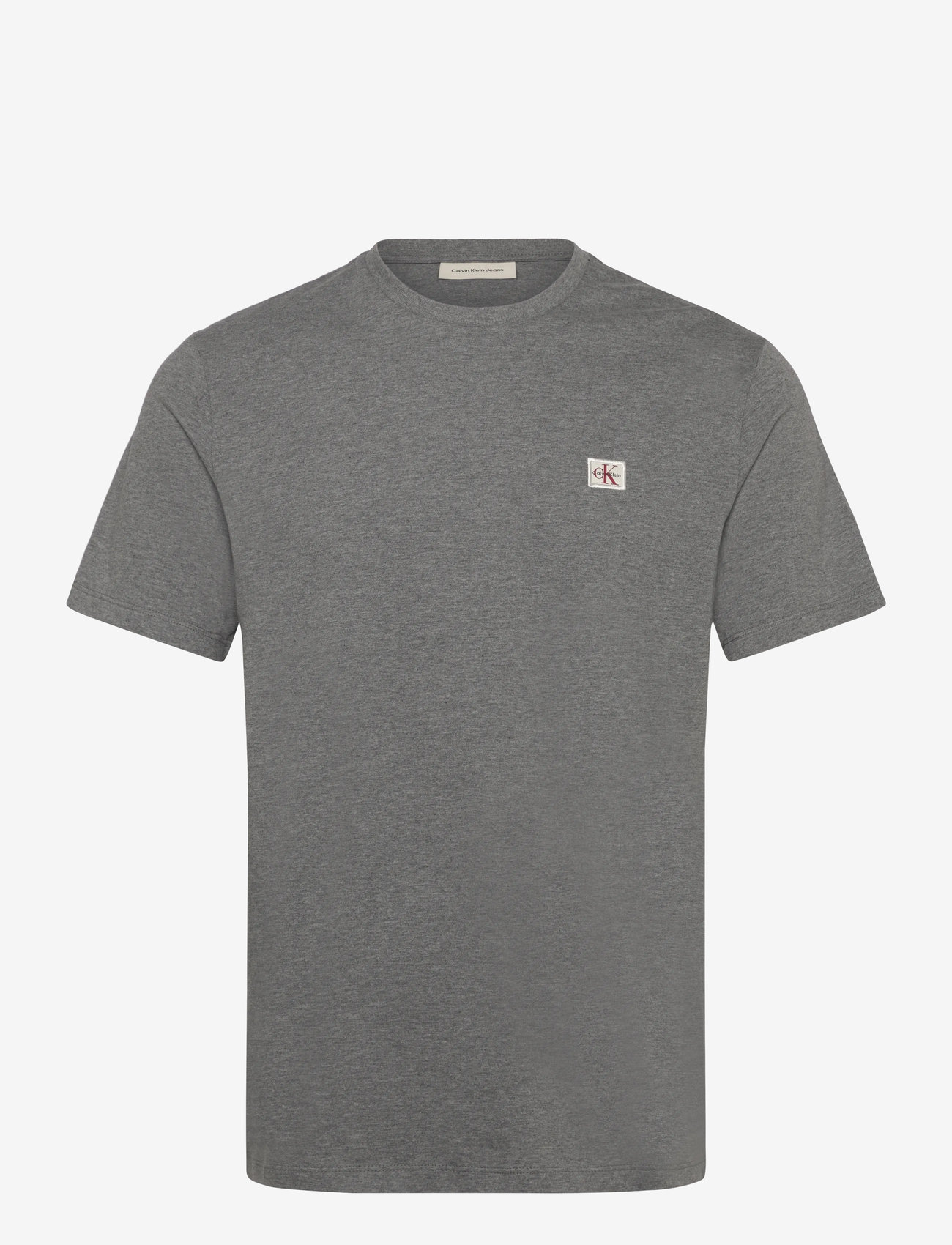 Calvin Klein Jeans - SS BADGE 30S JERSEY CLASSIC TEE - kortærmede t-shirts - med grey htr - 1
